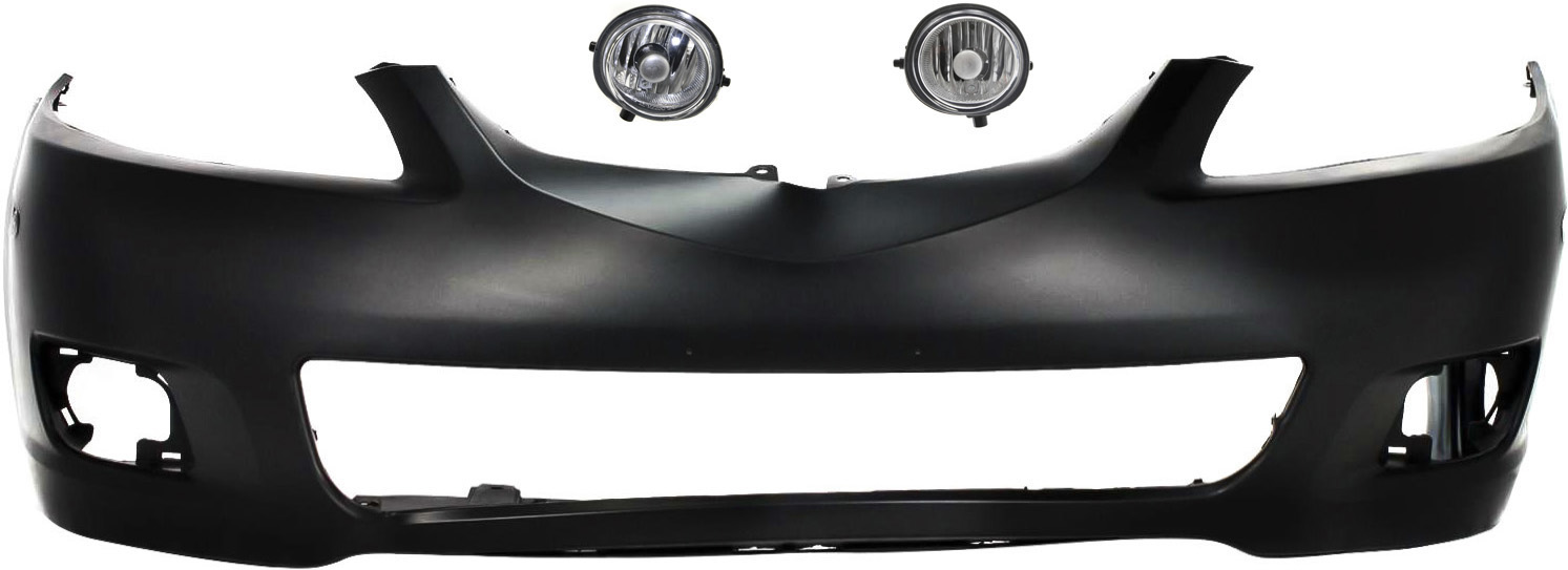 AM MAZDA 6-06-08 FRONT BUMPER COVER 3 pc kit with Fog Lights SKU KIT BCFL 0650 Partslink MA1000218 MA2593108 MA2592108 OEM GPYA50031ABB LE4651680C LE4551