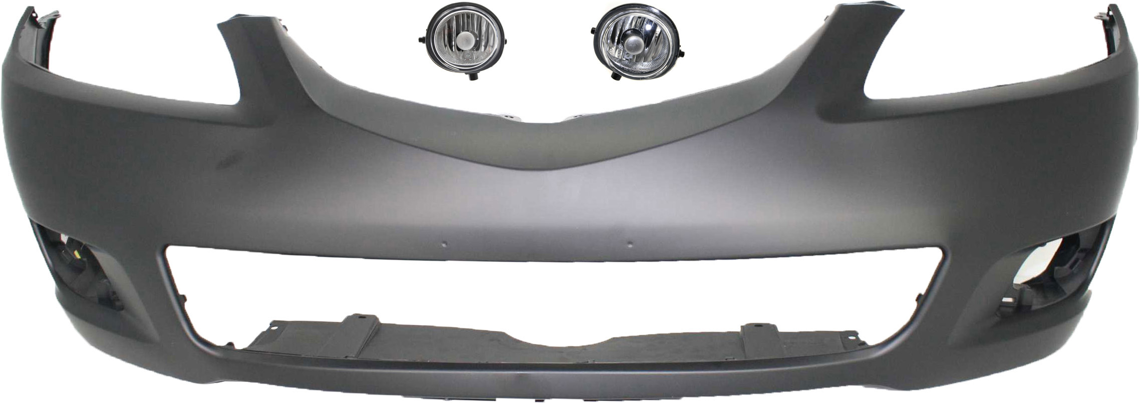 AM MAZDA 6-06-08 FRONT BUMPER COVER 3 pc kit with Fog Lights CAPA SKU KIT BCFL 0651 Partslink MA1000218C MA2593108 MA2592108 OEM GPYA50031ABB LE4651680C LE4551