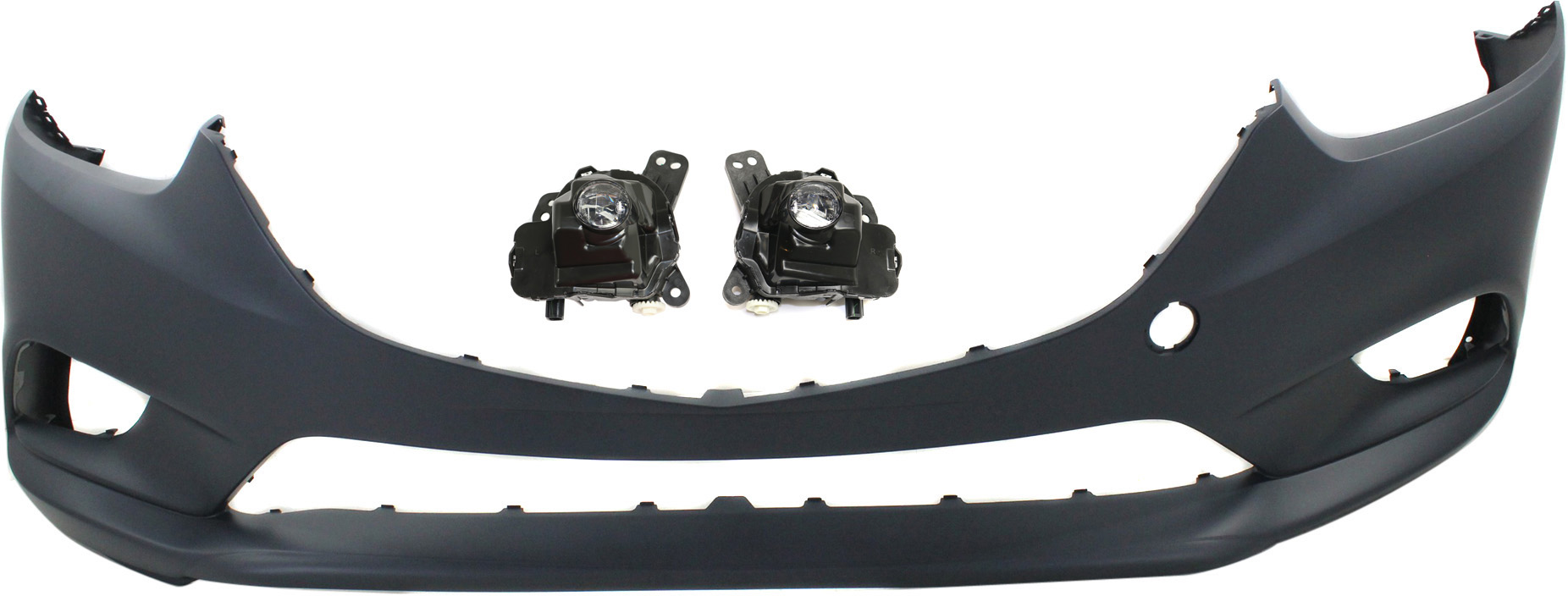 AM MAZDA 6-16-16 FRONT BUMPER COVER 3 pc kit with Fog Lights CAPA SKU KIT BCFL 0653 Partslink MA1000238C MA2592127 MA2593127 OEM GHP950031CBB GHP951680A GHP951