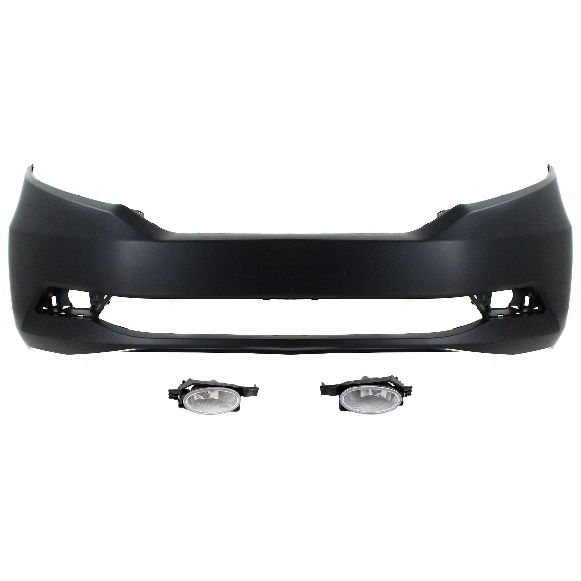 AM ODYSSEY 14-17 FRONT BUMPER COVER 3 pc kit with Fog Lights SKU KIT BCFL 0708 Partslink HO1000293 HO2592137 HO2593137 OEM 04711TK8A91ZZ 33950TK8A11-3390