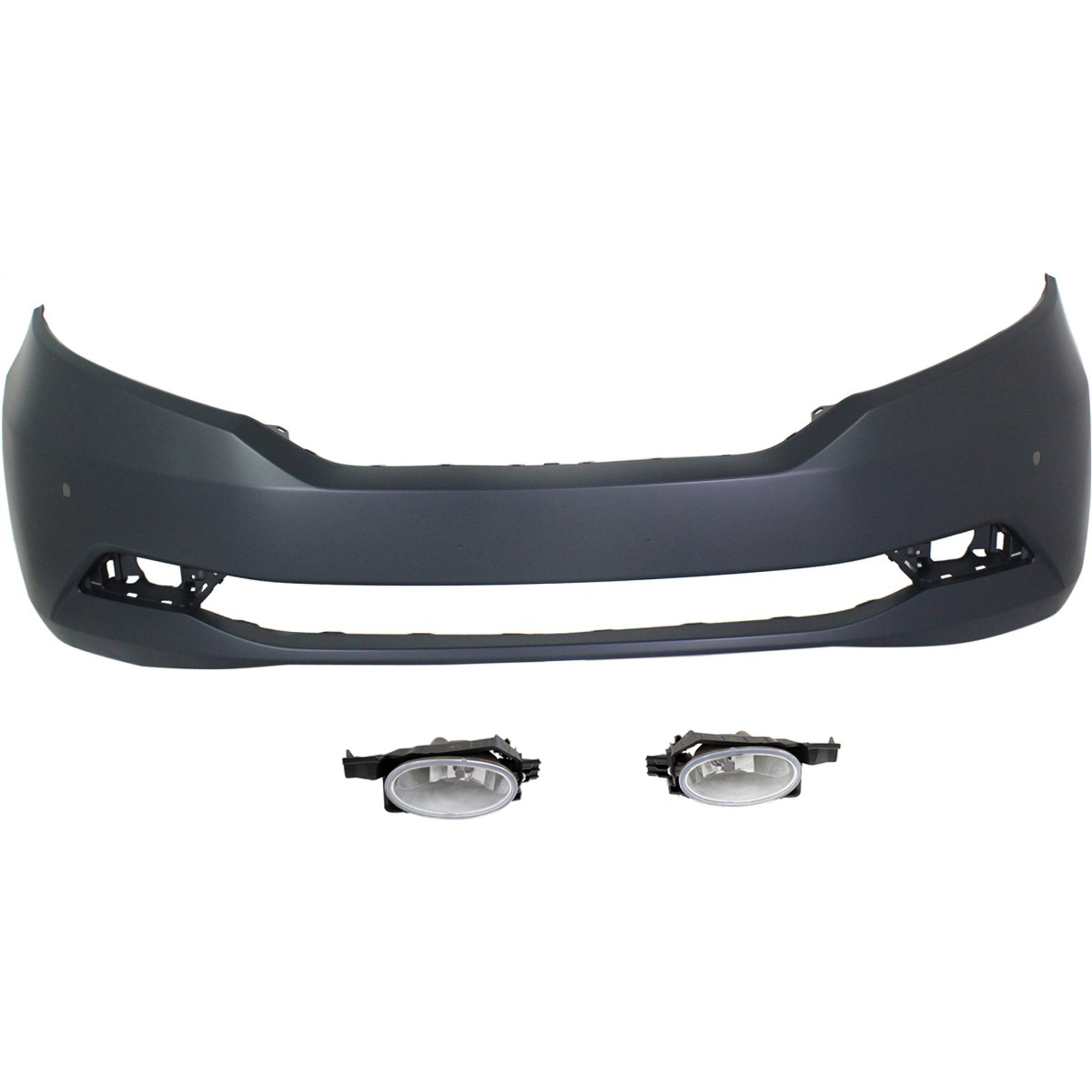 AM ODYSSEY 14-17 FRONT BUMPER COVER 3 pc kit with Fog Lights SKU KIT BCFL 0710 Partslink HO1000295 HO2592137 HO2593137 OEM 04711TK8A81ZZ 33950TK8A11-3390