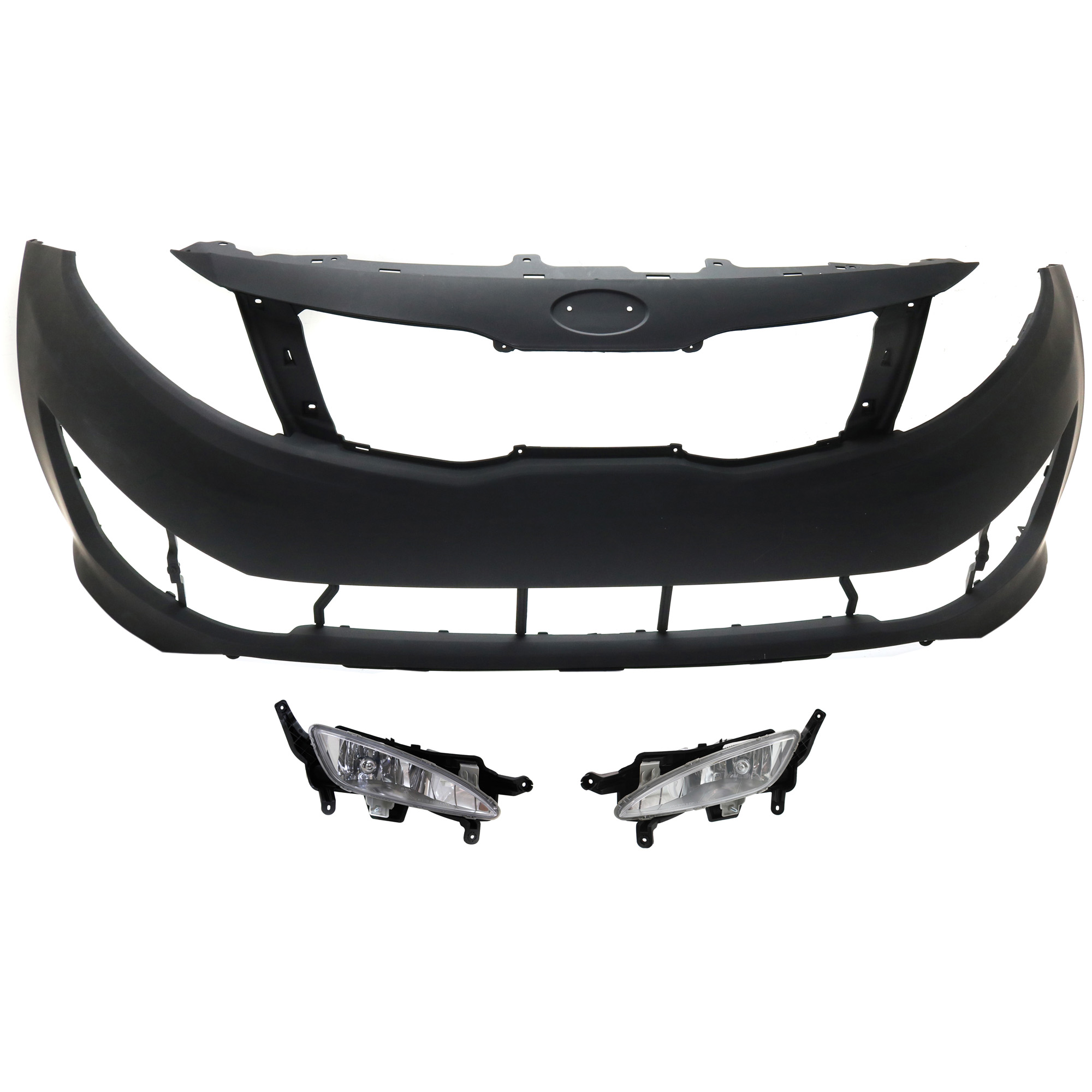 AM OPTIMA 11-13 FRONT BUMPER COVER 3 pc kit with Fog Lights SKU KIT BCFL 0714 Partslink KI1000162 KI2592124 KI2593124 OEM 865114C200-922012T010-922022T0