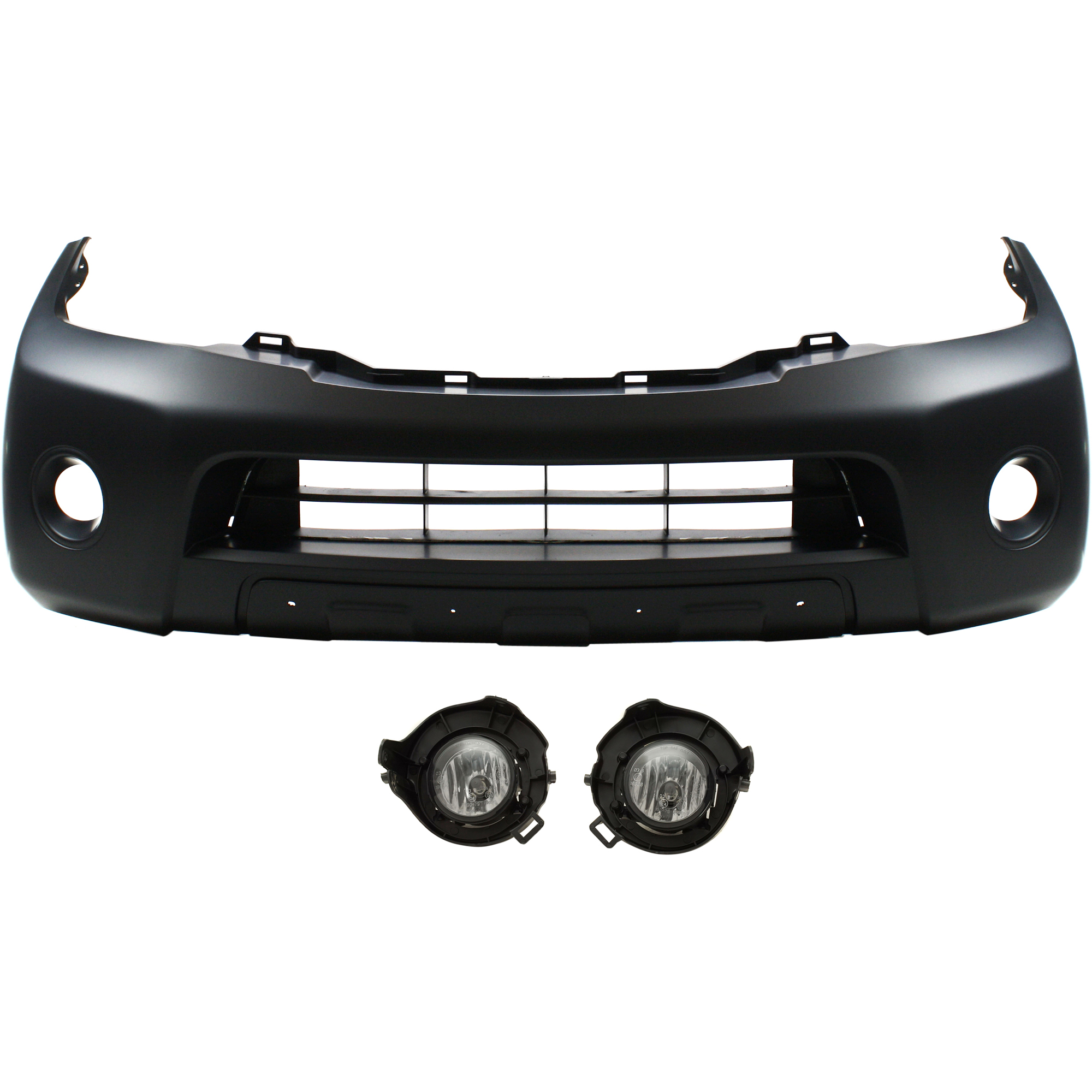 AM PATHFINDER 08-12 FRONT BUMPER COVER 3 pc kit with Fog Lights SKU KIT BCFL 0731 Partslink NI1000259 NI2593120 NI2592120 OEM 62022ZS01E 26150EA525-26155EA5