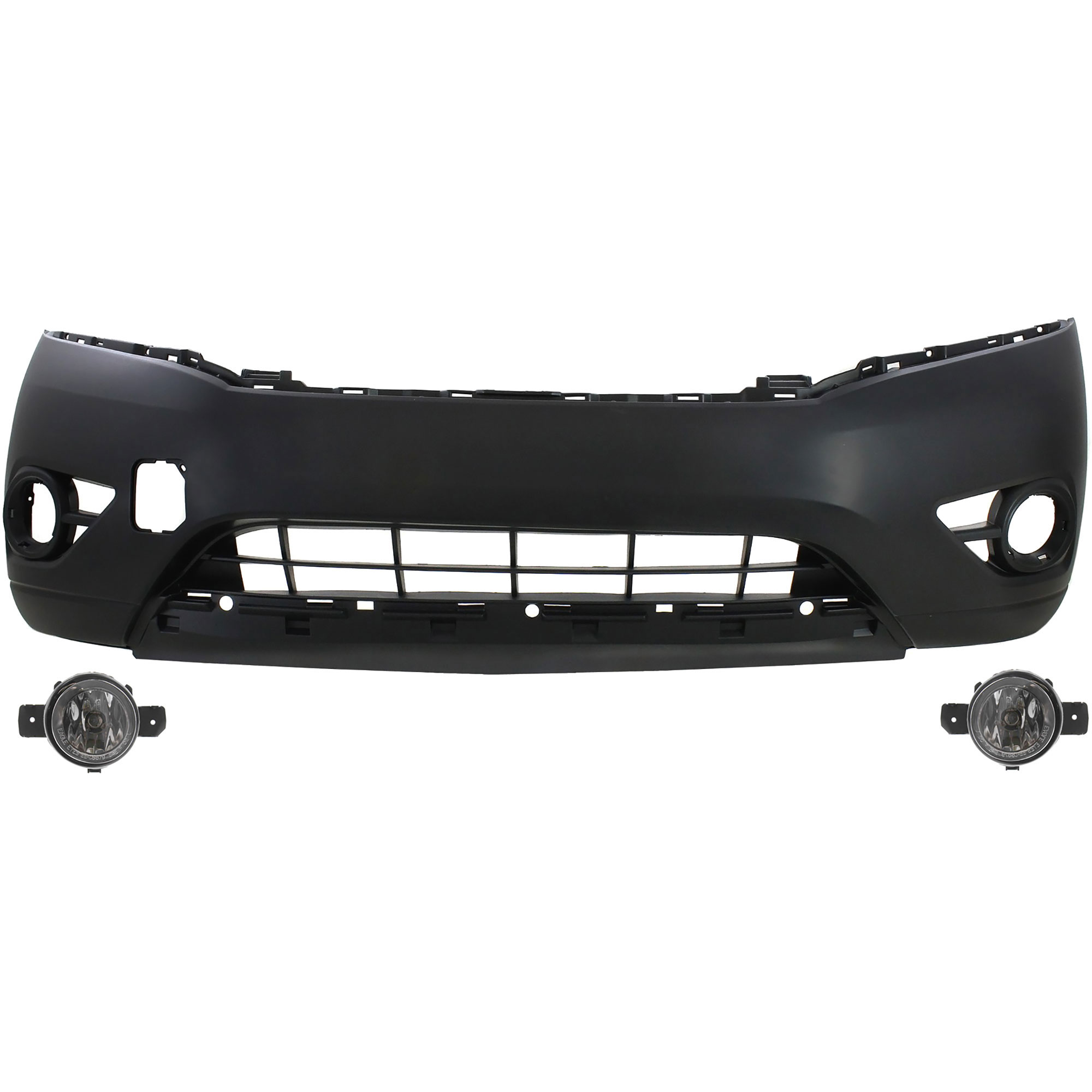 AM PATHFINDER 13-16 FRONT BUMPER COVER 3 pc kit with Fog Lights SKU KIT BCFL 0735 Partslink NI1000288 NI2592122 NI2592117 NI2593122 NI2593117 OEM 620223KA0H 261559B91D 261509B9