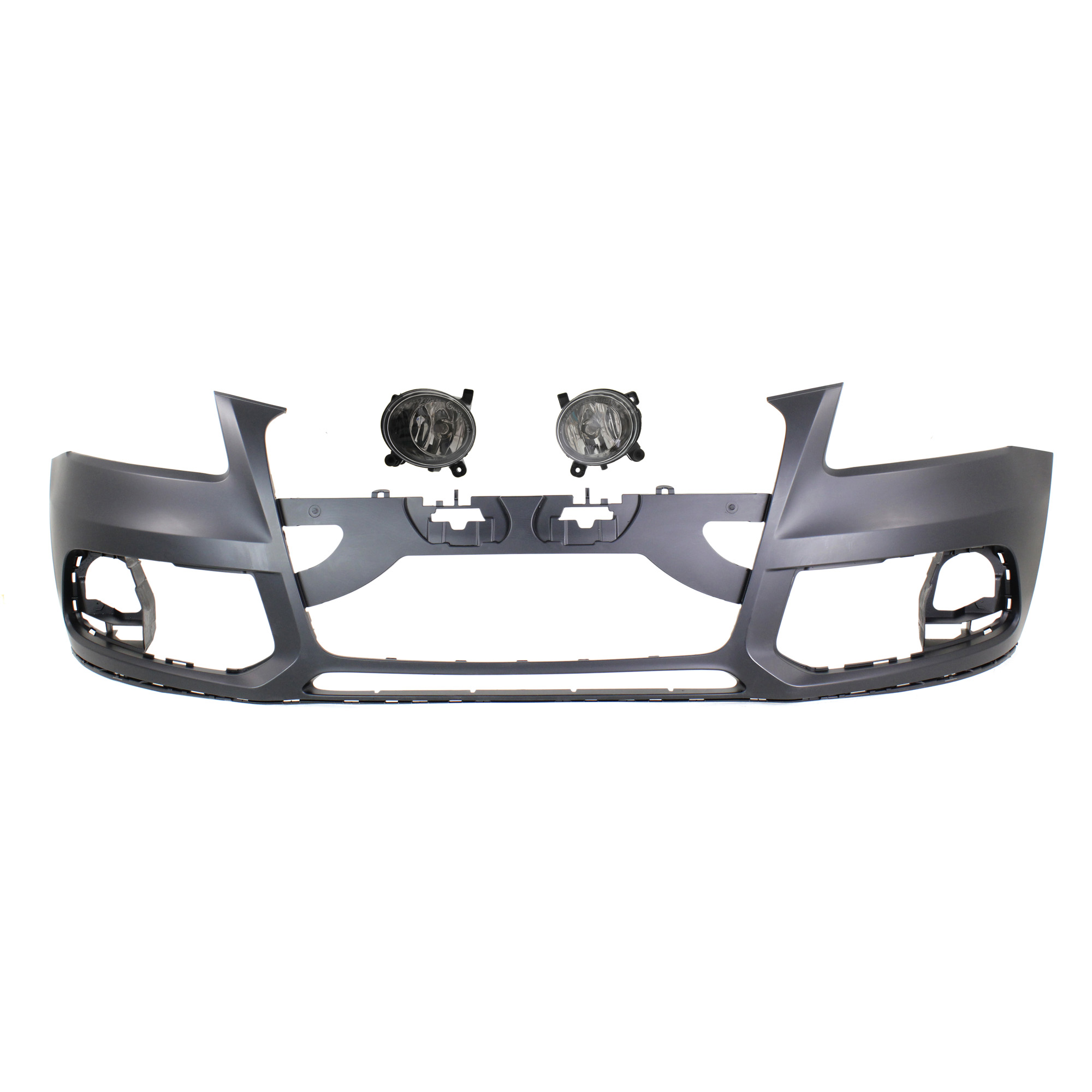 AM Q5-13-17 SQ5-14-17 FRONT BUMPER COVER 3 pc kit with Fog Lights CAPA SKU KIT BCFL 0767 Partslink AU1000197C AU2592115 AU2593115 OEM 8R0807065GRU 8T0941699J 8T0941