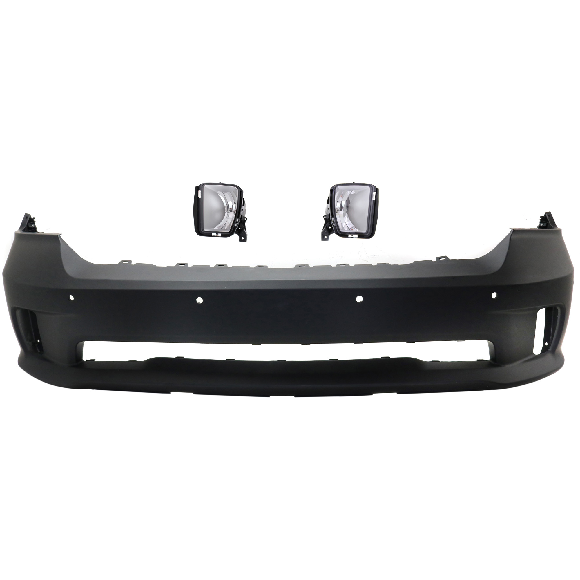 AM RAM 1500-14-18-1500 CLASSIC 19-21 FRONT BUMPER COVER Primed 3 pc kit w Fog Lights CAPA SKU KIT BCFL 0785 Partslink CH1000A12C CH2592147 CH2593147 OEM 68104820AF 68104820AD 68104821