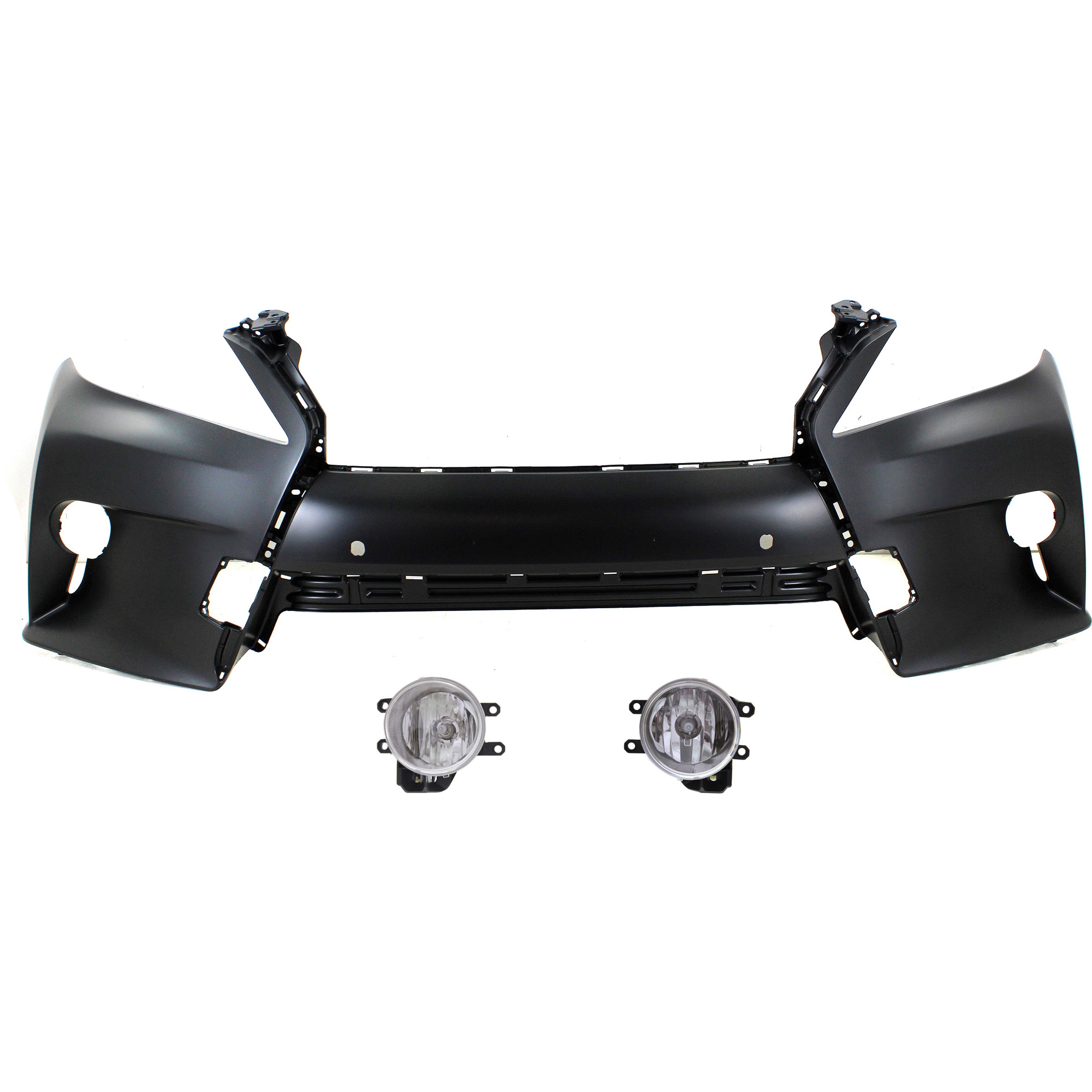 AM RX350 RX450H 14-15 FRONT BUMPER COVER 3 pc kit with Fog Lights SKU KIT BCFL 0829 Partslink LX1000245 TO2592129C TO2593129C OEM 521190E922 PFM 521190E920-8121