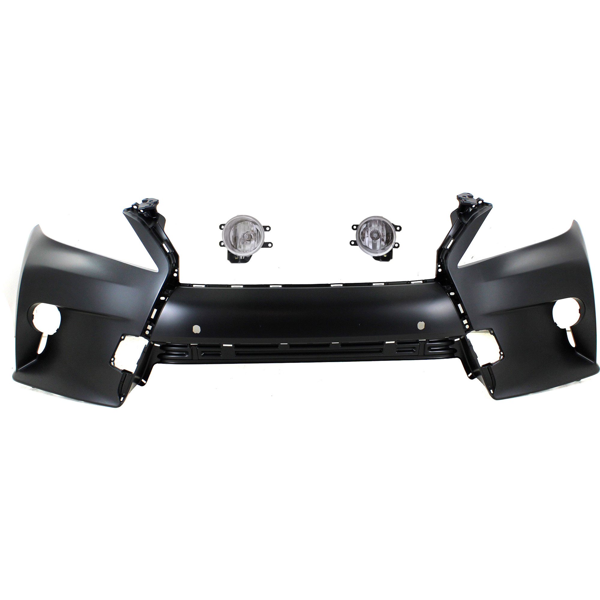 AM RX350 RX450H 14-15 FRONT BUMPER COVER 3 pc kit with Fog Lights CAPA SKU KIT BCFL 0830 Partslink LX1000245C TO2592129C TO2593129C OEM 521190E922 PFM 521190E920-8121