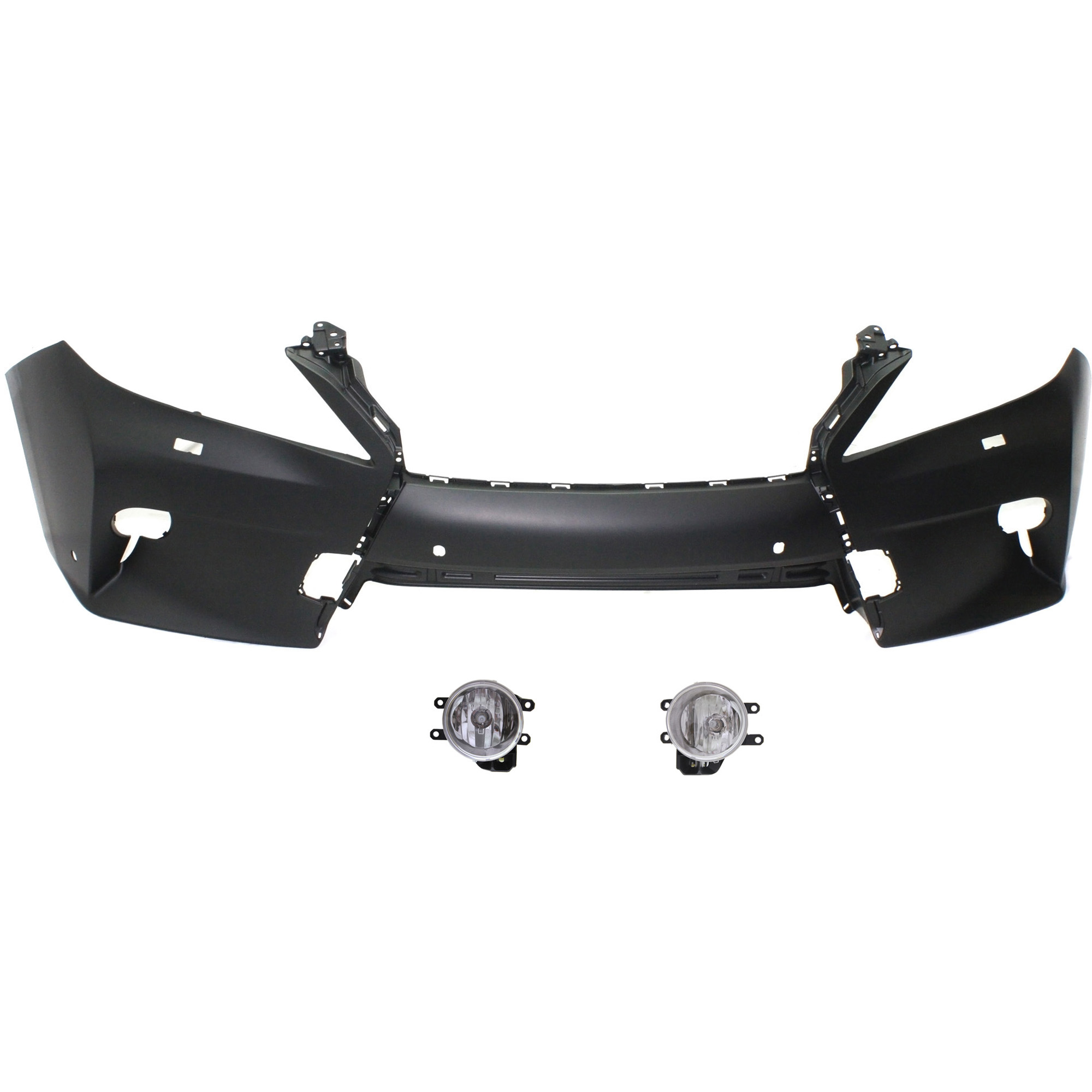 AM RX350 RX450H 14-15 FRONT BUMPER COVER 3 pc kit with Fog Lights SKU KIT BCFL 0833 Partslink LX1000244 TO2592129C TO2593129C OEM 521190E921 PFM 521190E919-8121