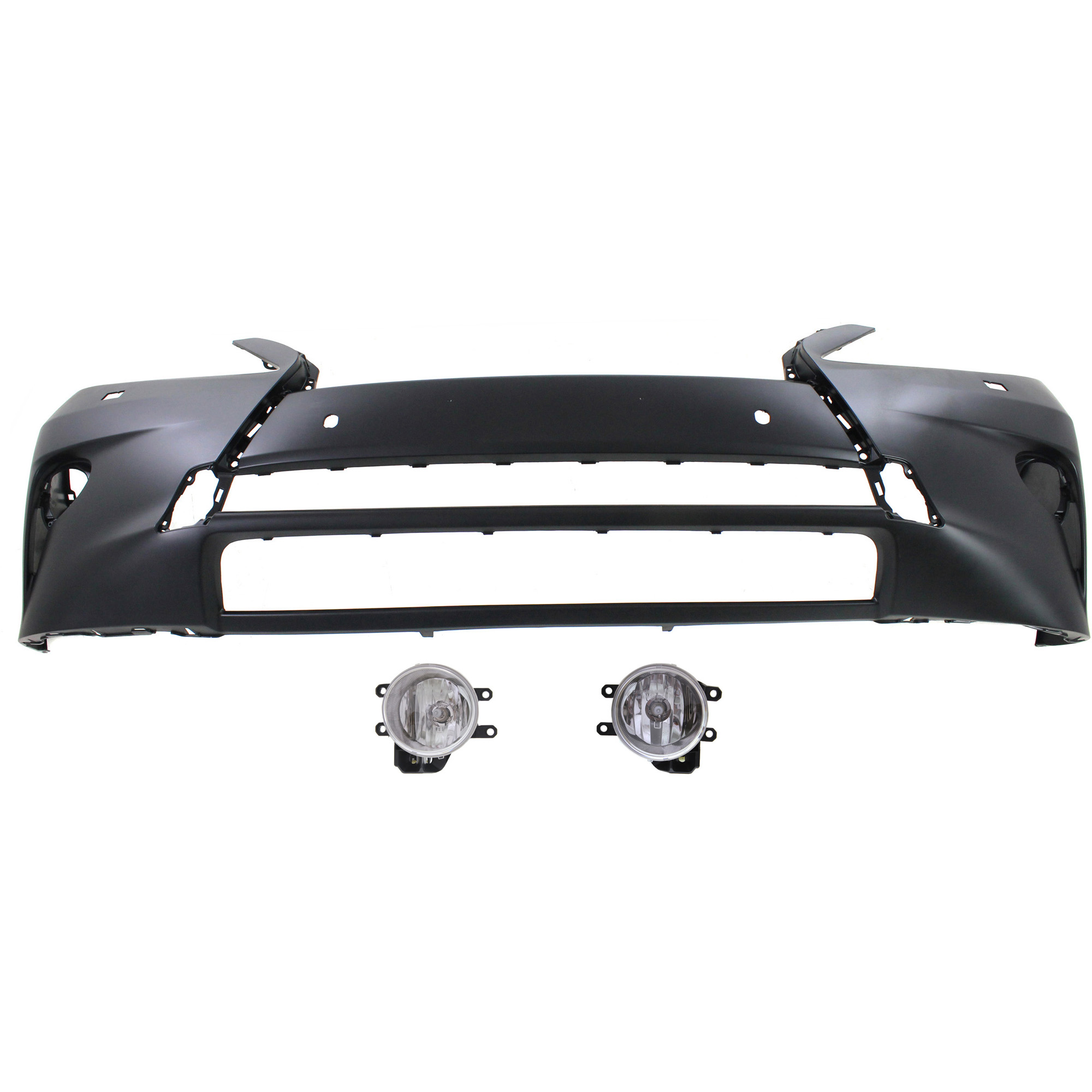 AM RX350 RX450H 14-15 FRONT BUMPER COVER 3 pc kit with Fog Lights SKU KIT BCFL 0842 Partslink LX1000243 TO2592129C TO2593129C OEM 521190E915-8121002160-81220021
