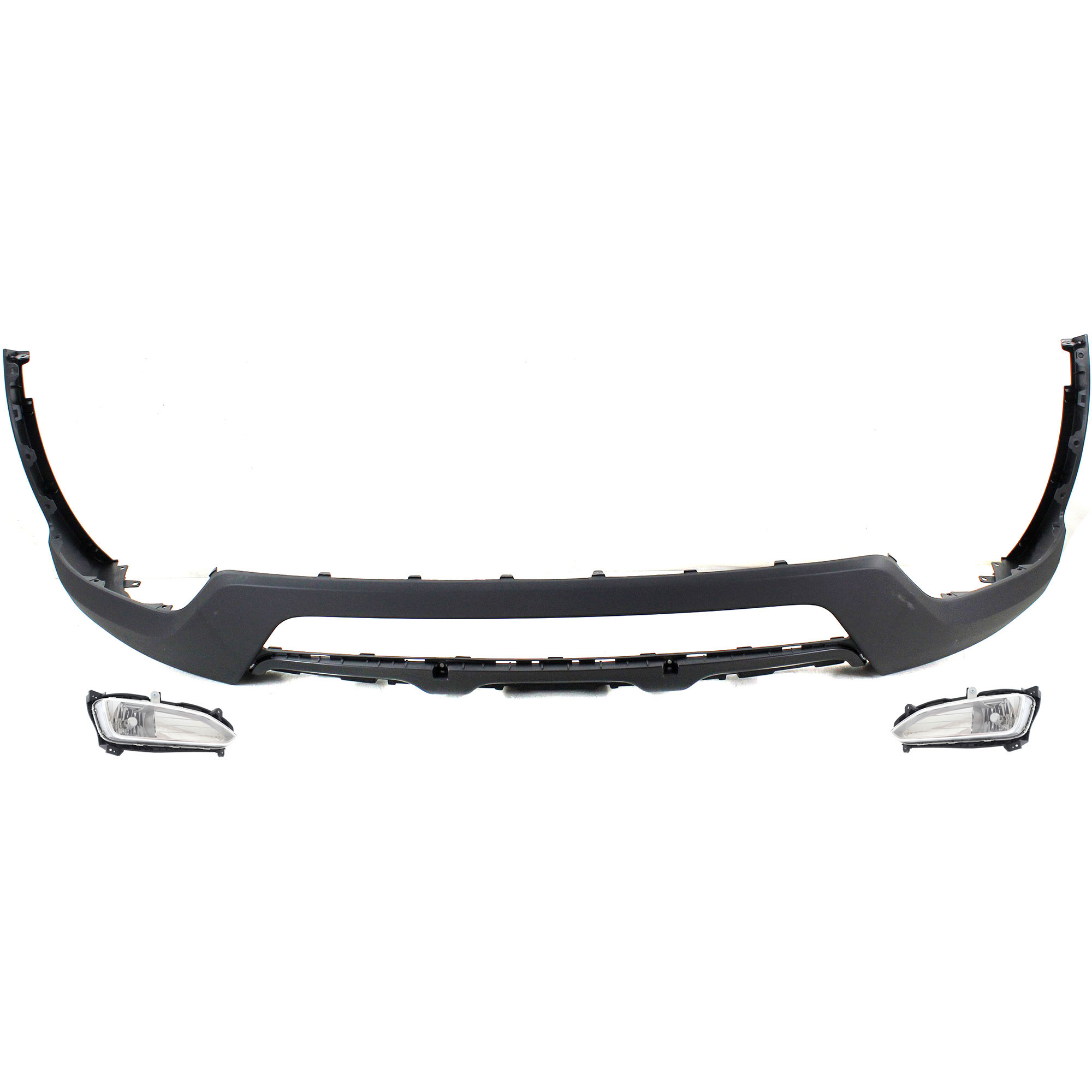 AM SANTA FE SPORT 13-16 FRONT BUMPER COVER Lower 3 pc kit with Fog Lights SKU KIT BCFL 0848 Partslink HY1015102 HY2592141 HY2593141 OEM 865124Z000-922014Z000-922024Z0