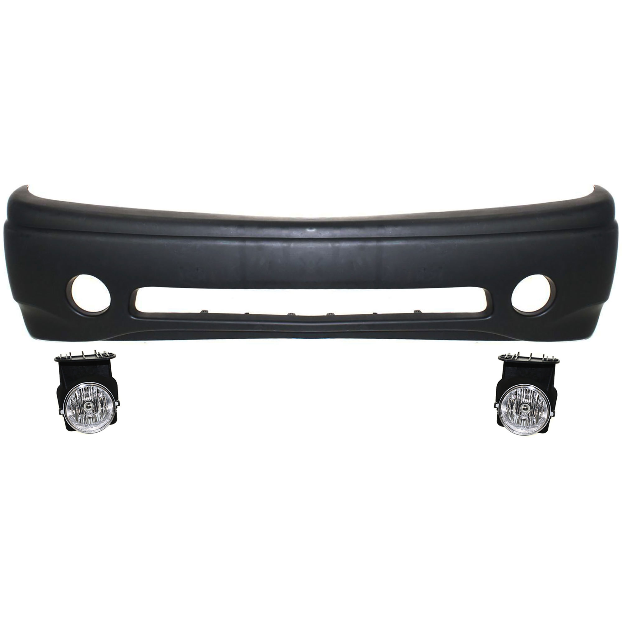 AM SIERRA 1500-03-04 FRONT BUMPER COVER 3 pc kit with Fog Lights SKU KIT BCFL 0869 Partslink GM1000637 GM2592128 GM2593128 OEM 12479754-15190984-15190985