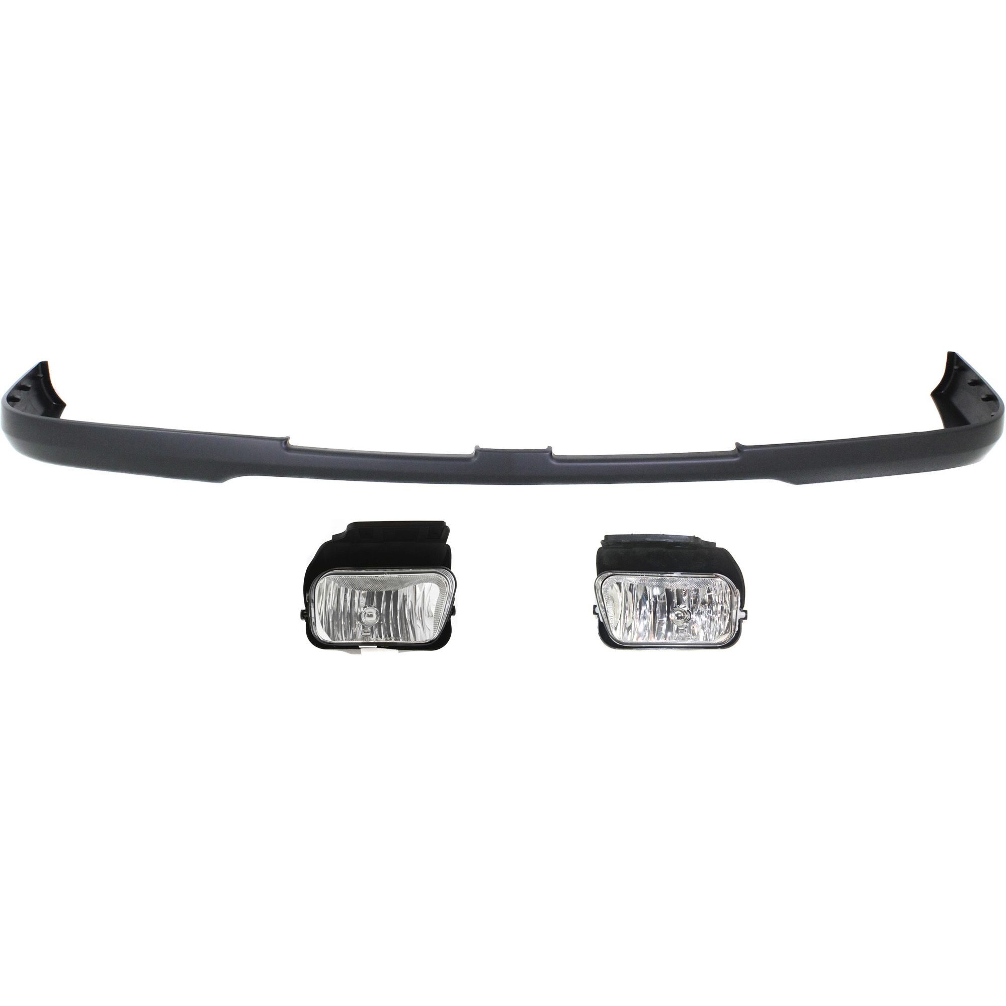 AM SILVERADO 1500-2500-03-04 FRONT BUMPER COVER Upper 3 pc kit with Fog Lights SKU KIT BCFL 0874 Partslink GM1051112 GM2592127 GM2593127 OEM 89025820-15190982-15190983