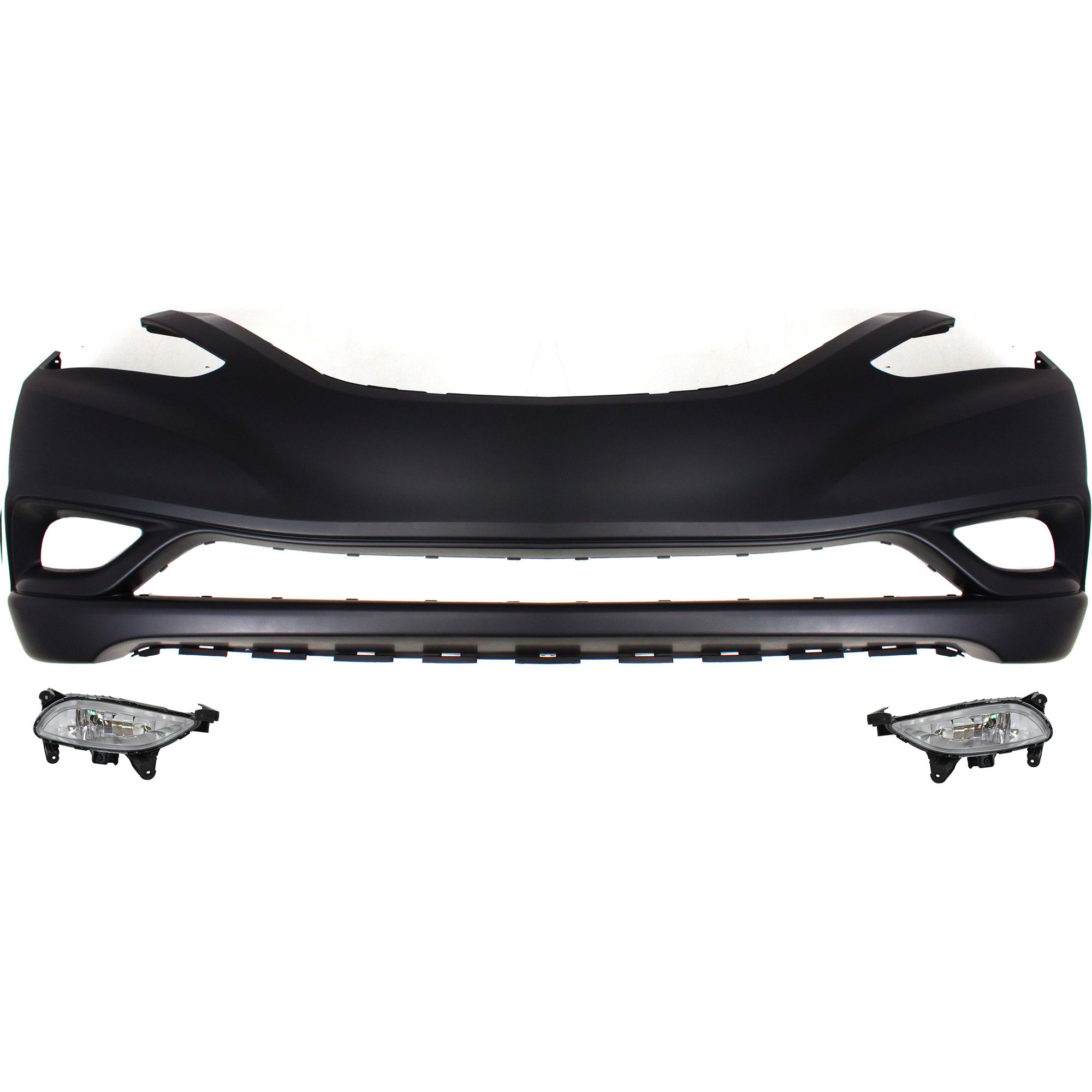 AM SONATA 11-13 FRONT BUMPER COVER 3 pc kit with Fog Lights SKU KIT BCFL 0877 Partslink HY1000183 HY2592134 HY2593134 OEM 865113Q000-922013Q000-922023Q0