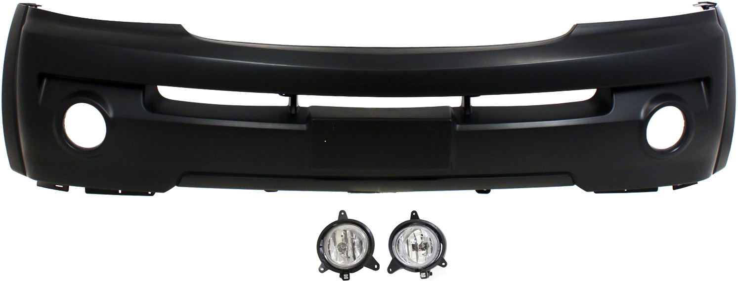 AM SORENTO 03-06 FRONT BUMPER COVER 3 pc kit with Fog Lights SKU KIT BCFL 0884 Partslink KI1000118 KI2592107 KI2593107 OEM 865113E005XX 922013E011-922023