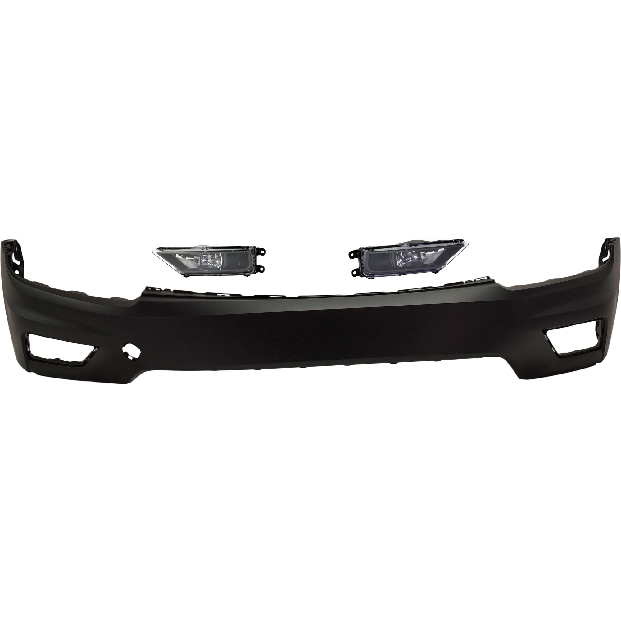 AM TIGUAN 18-21 FRONT BUMPER COVER 3 pc kit with Fog Lights SKU KIT BCFL 0904 Partslink VW1000237 VW2592133 VW2593133 OEM 5NN807217GRU 5NL941699-5NL9417