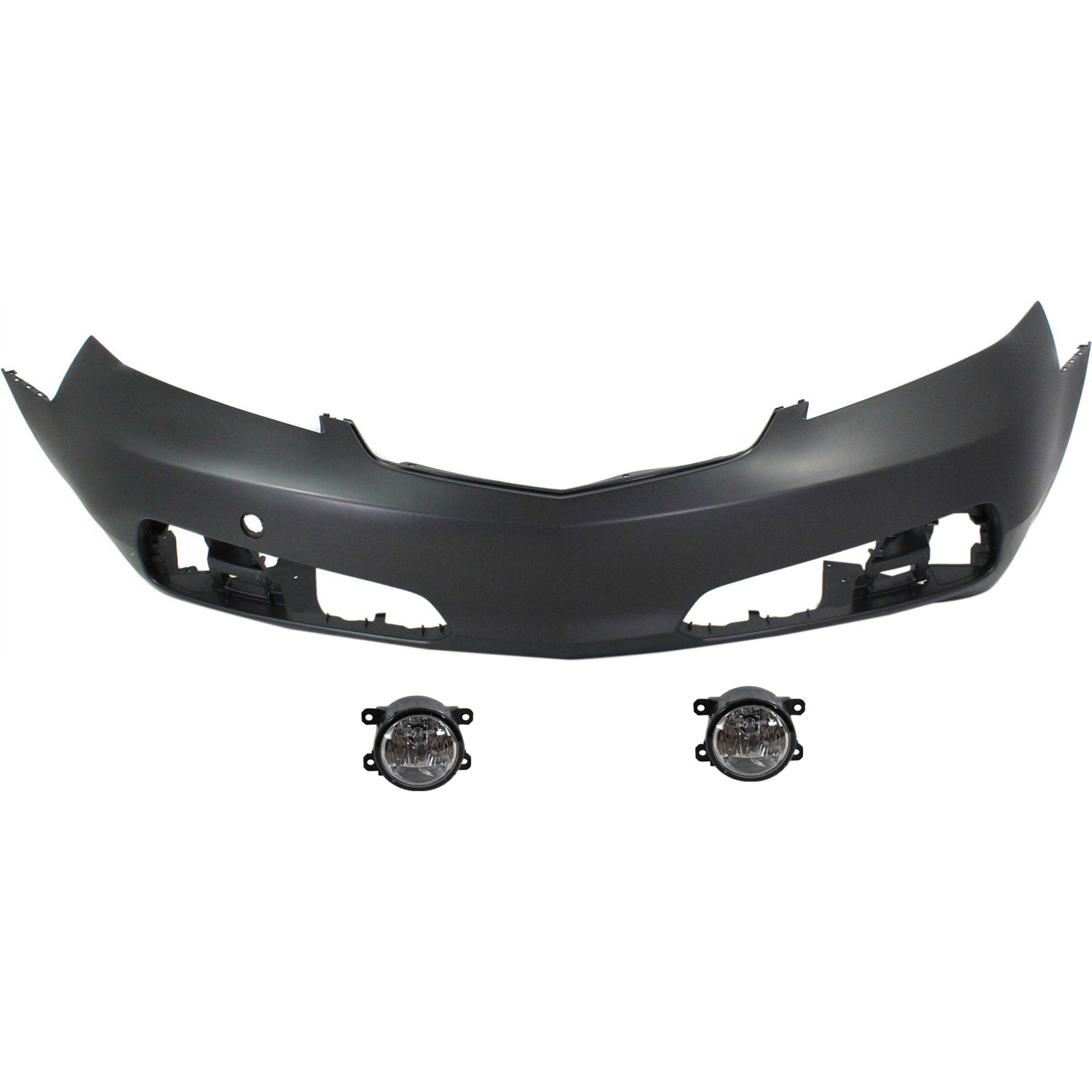 AM TL 12-14 FRONT BUMPER COVER 3 pc kit with Fog Lights CAPA SKU KIT BCFL 0907 Partslink AC1000178C AC2592111 OEM 04711TK4A80ZZ 33900T0AA01