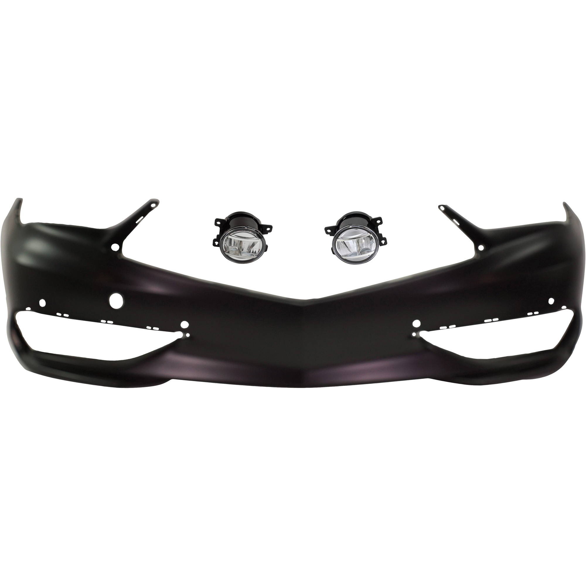 AM TLX 18-20 FRONT BUMPER COVER 3 pc Kit Primed with Fog Lights SKU KIT BCFL 0908 Partslink AC1000196 HO2592144 HO2593144 OEM 04711TZ3A61ZZ 33950TEYY01-3390