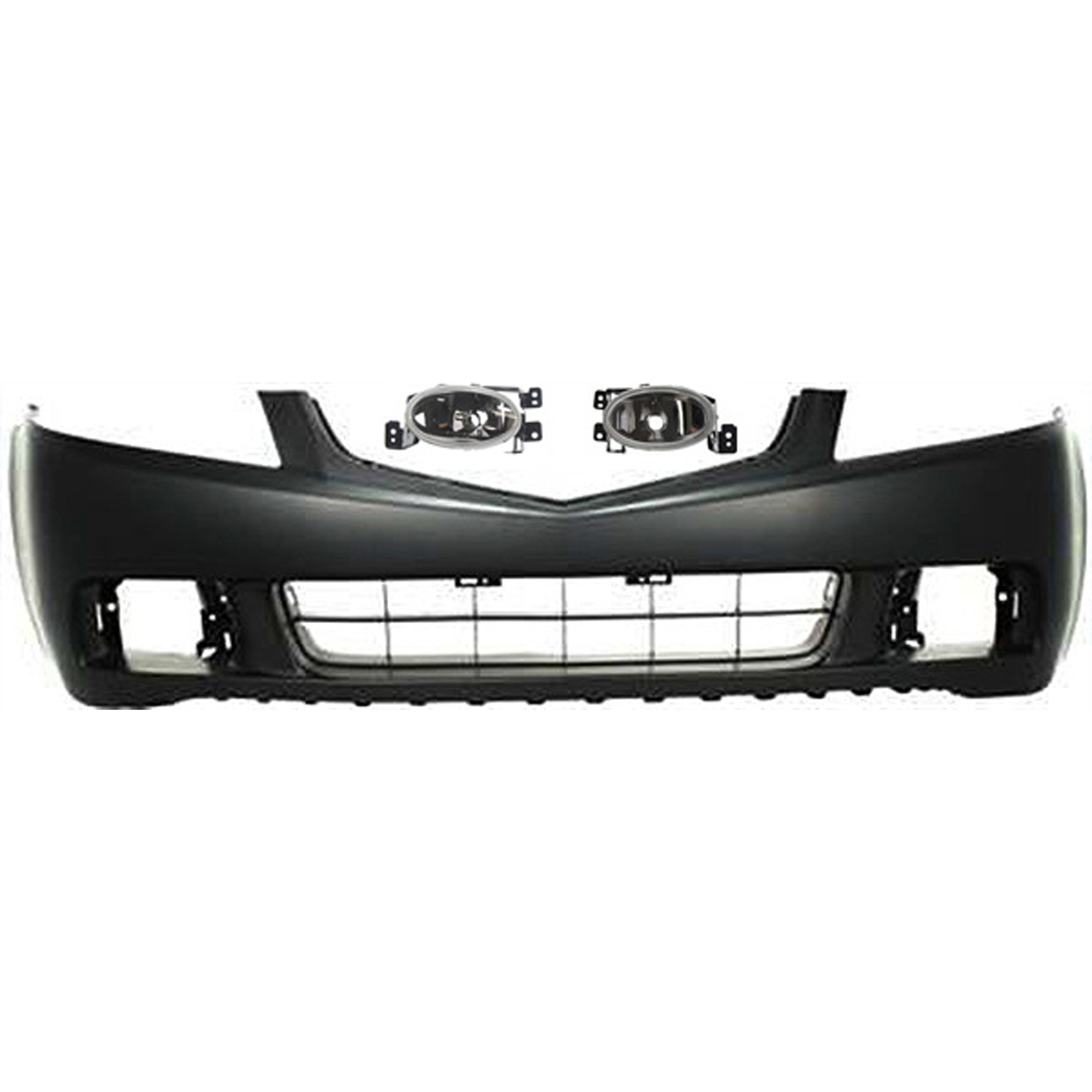 AM TSX 04-05 FRONT BUMPER COVER 3 pc kit Primed with Fog Lights SKU KIT BCFL 0920 Partslink AC1000145 AC2594100 AC2595100 OEM 04711SECA90ZZ 33951SECA01-3390