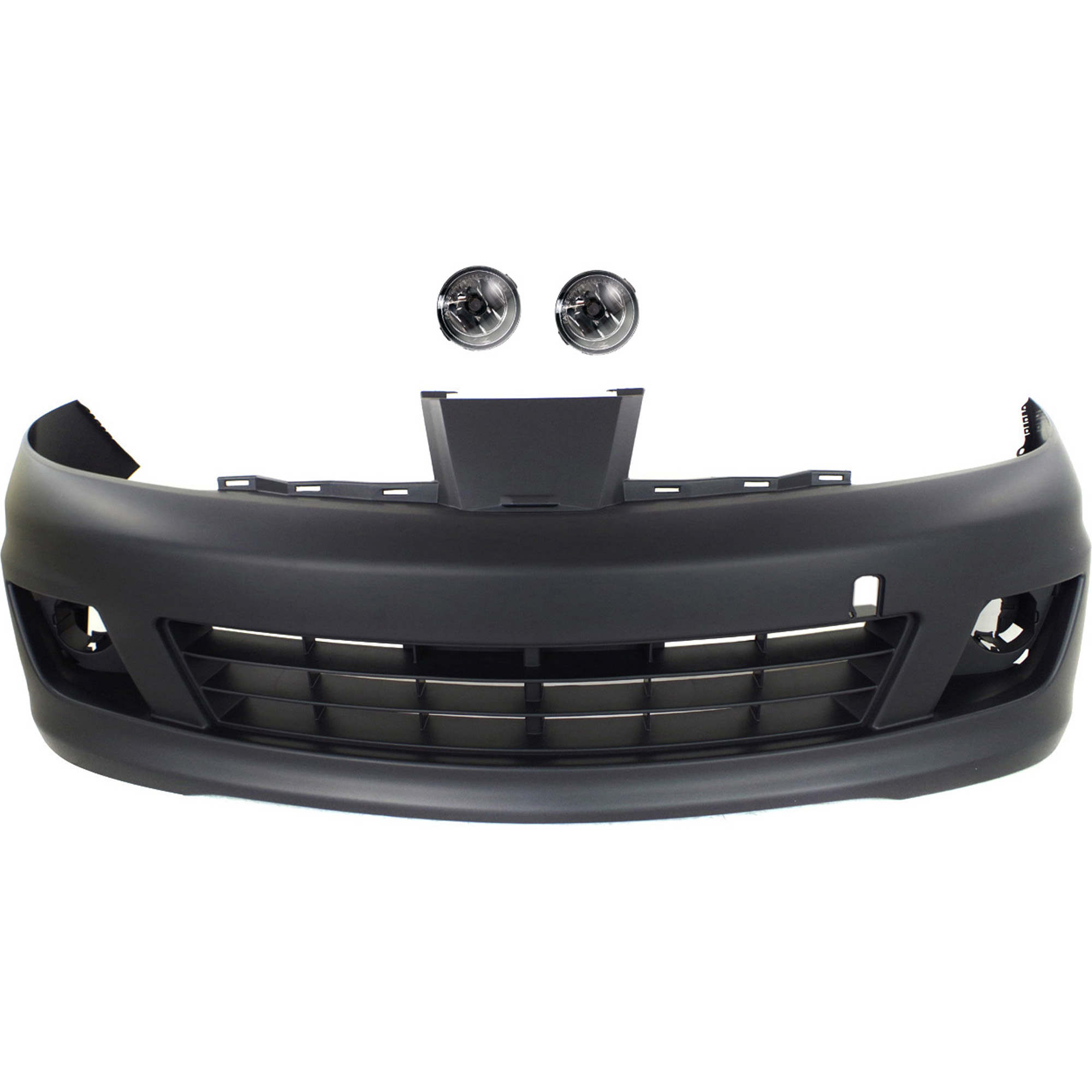 AM VERSA 08-12 FRONT BUMPER COVER 3 pc kit with Fog Lights SKU KIT BCFL 0932 Partslink NI1000249 NI2590103 OEM FBM22EM31J B615089928-26150899
