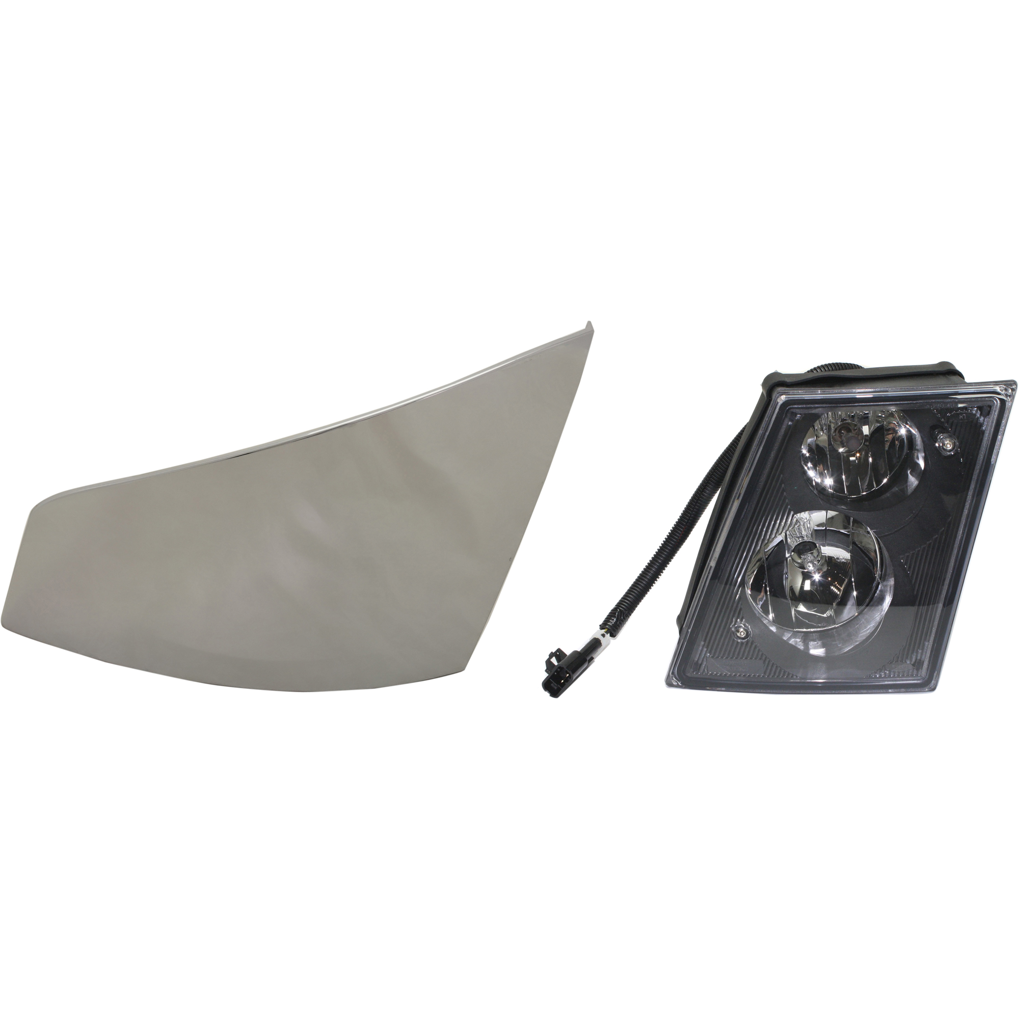 AM VNL 16-18 FRONT BUMPER COVER LH 2 pc kit with Fog Light SKU KIT BCFL 0939 Partslink VO2592119 OEM 82741382-20737496