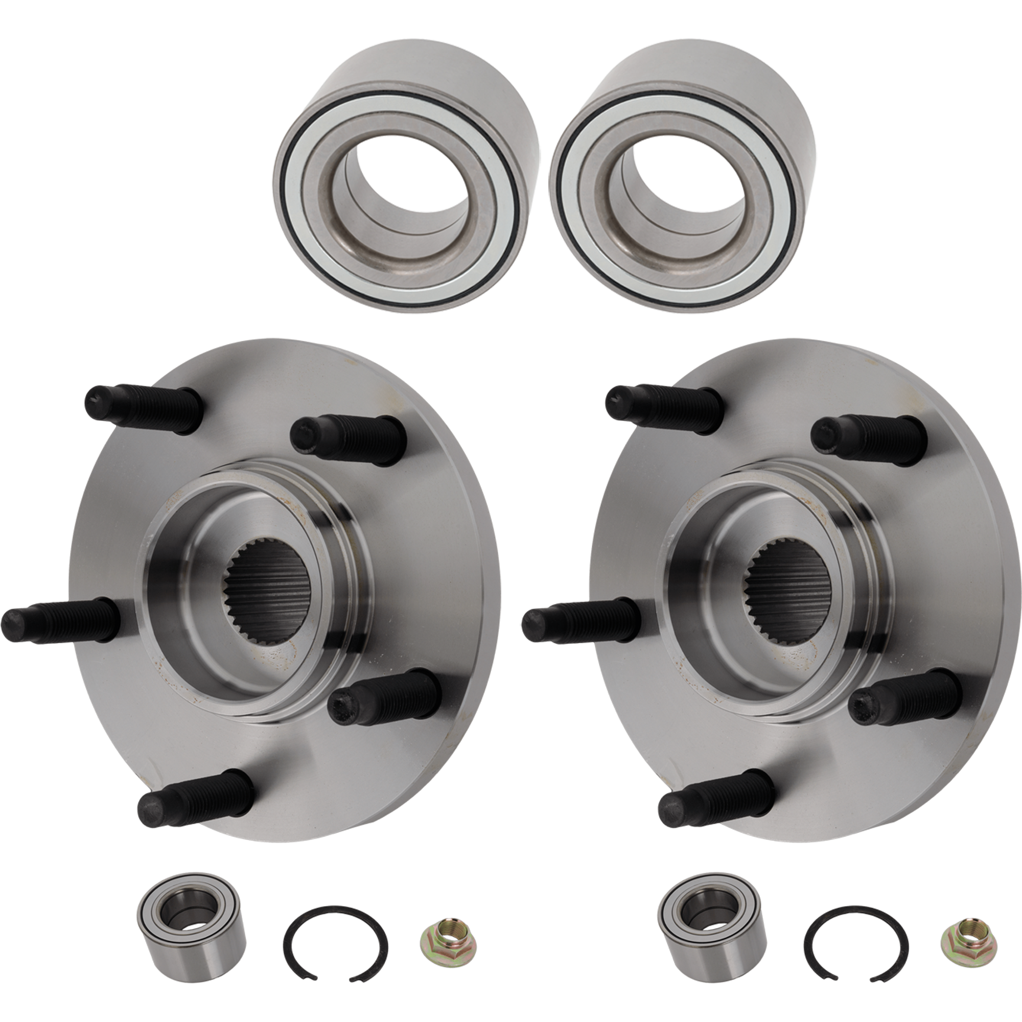 AM ESCAPE 01-12 MARINER 05-11 TRIBUTE 01-11 FRONT HUB ASSEMBLY RH AND LH 4 pc Kit with Wheel Bearings SKU KIT J010723-01