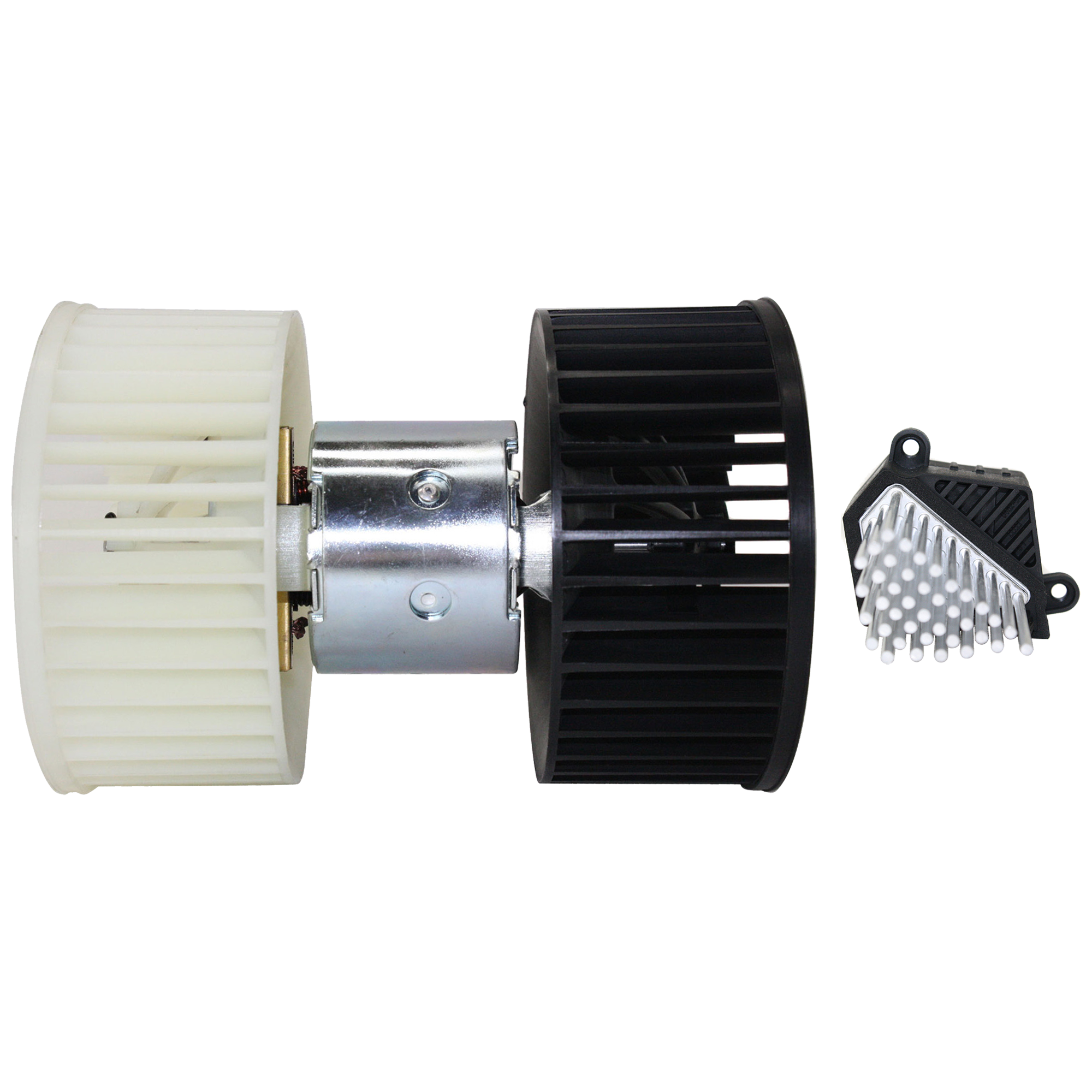 AM X3-04-10-325CI 99-06 BLOWER MOTOR Assembly 2 pc kit w Blower Motor Resistor SKU KIT J021424-05 OEM 64113453729-20421-300404-97352