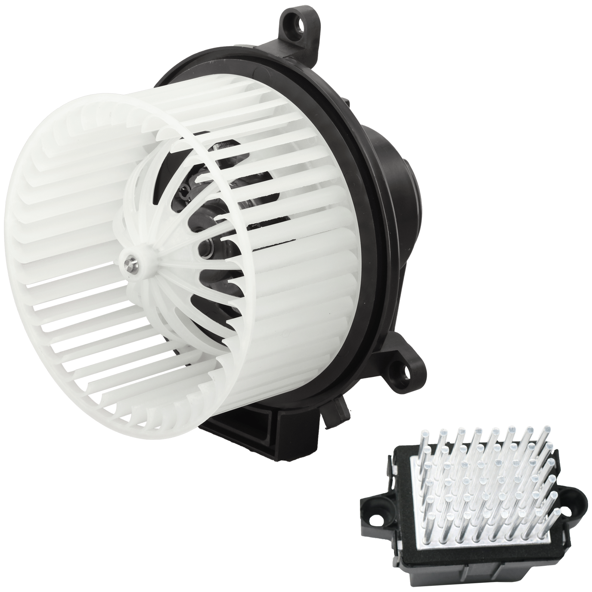 AM GRAND CARAVAN 08-20 TOWN COUNTRY 08-16 BLOWER MOTOR Assembly Rear 2 pc kit with Blower Motor Resistor SKU KIT J021424-100 OEM 5183147AC 5183147AB 68029736AA