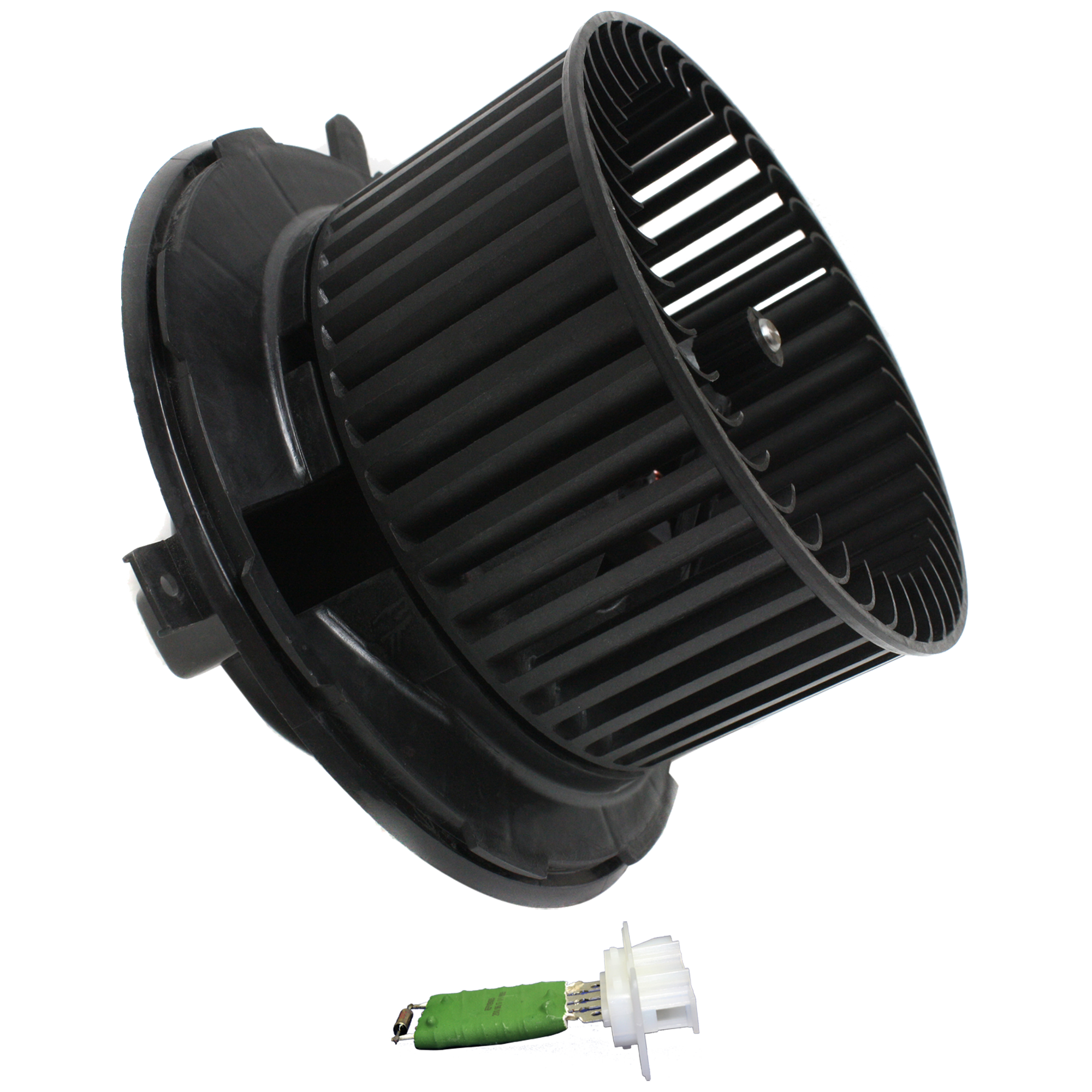 AM JETTA 06-18 EOS 07-16 BLOWER MOTOR Assembly 2 pc kit with Blower Motor Resistor SKU KIT J021424-121 OEM 1K1819015F 20414-300237-973505