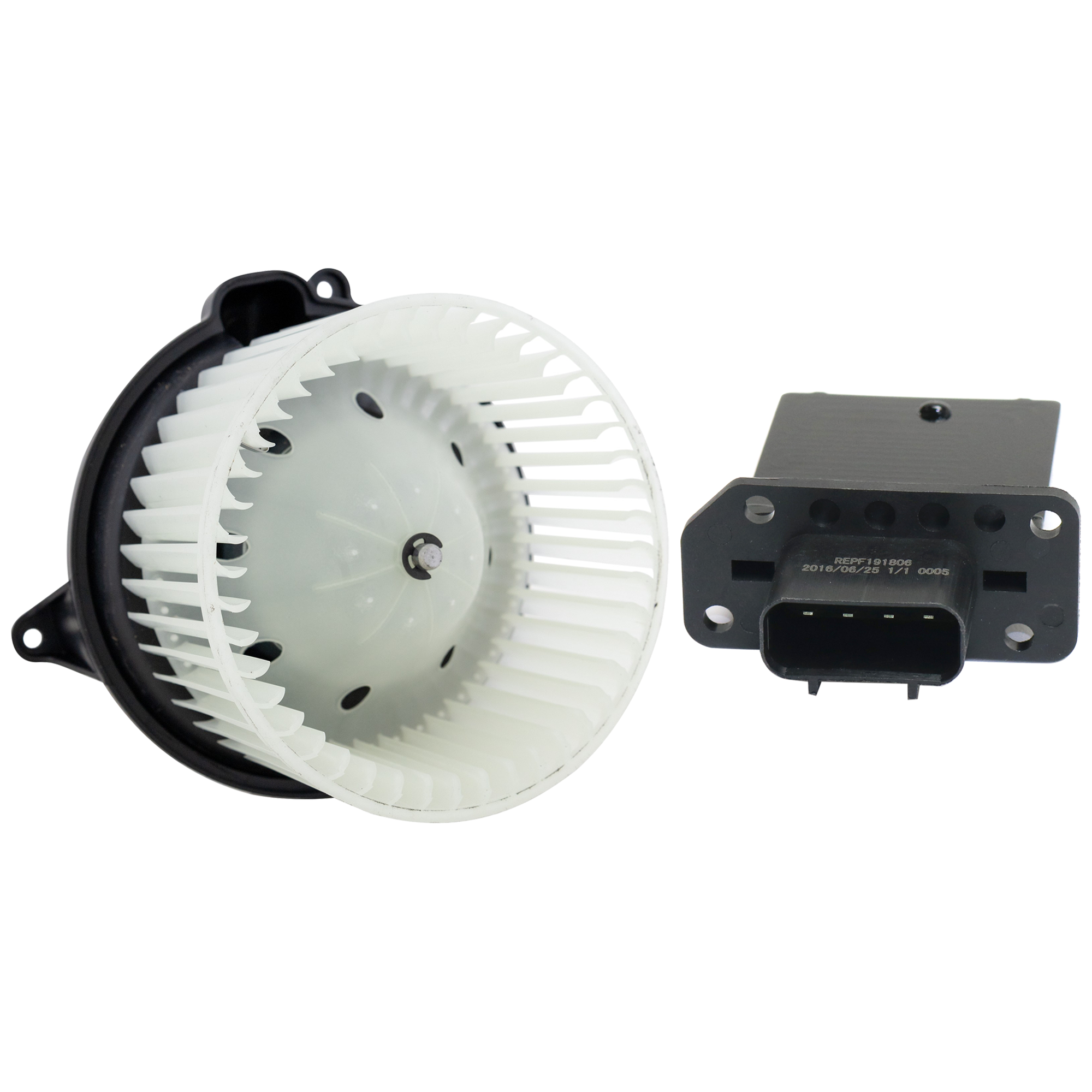AM F 150-04-08 MARK LT 06-08 BLOWER MOTOR Assembly 2 pc kit with Blower Motor Resistor SKU KIT J021424-79 OEM 6L1Z19805B PFM 2C3Z19834AA 3F2