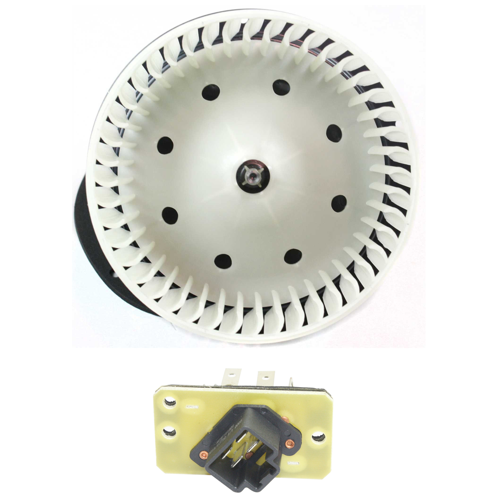 AM F 250 F 350 SUPER DUTY 99-04 EXCURSION 00-05 BLOWER MOTOR 2 pc kit with Blower Motor Resistor SKU KIT J030418-12 OEM XC3Z19805CA 20245-20302-973015