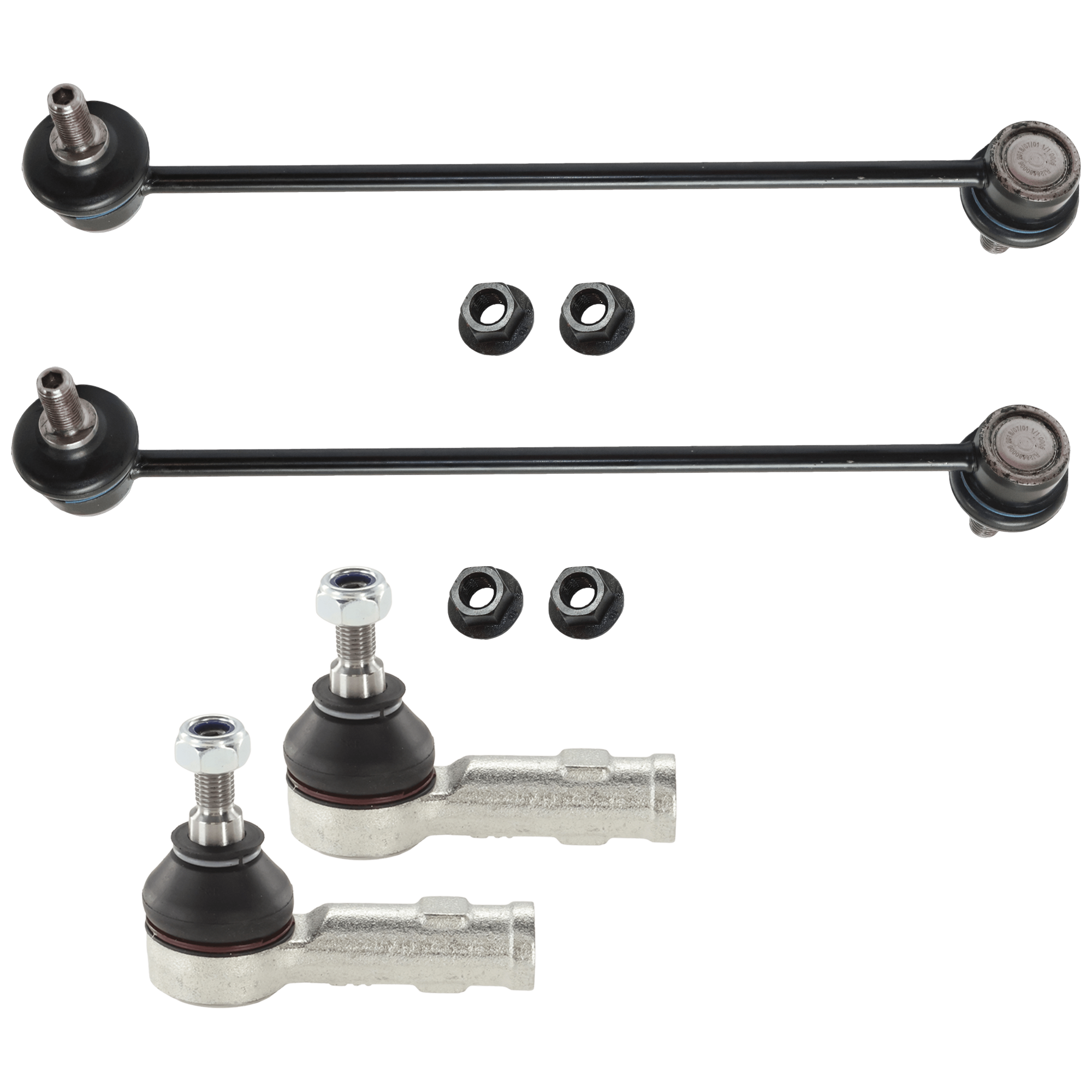 AM LANCER 08-17 OUTLANDER 07-19 FRONT SWAY BAR LINK 4 pc Kit with Tie Rod End SKU KIT J040524-21 Partslink MI4520100 OEM 5174185AC 4422A052