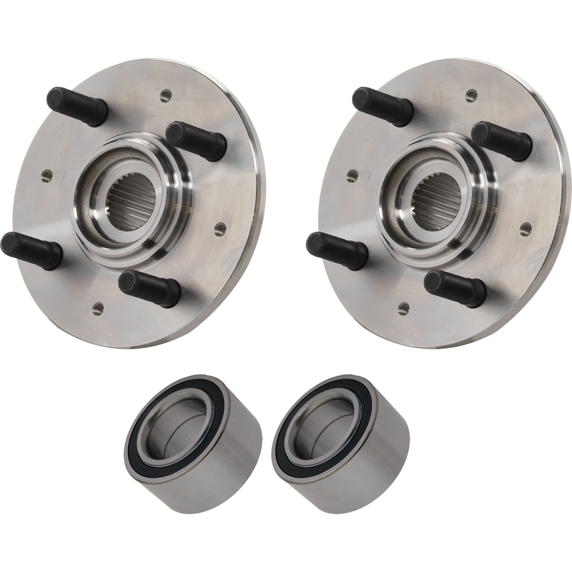 AM CIVIC 92-00 INTEGRA 00-01 FRONT HUB ASSEMBLY RH AND LH 4 pc Kit with Wheel Bearings SKU KIT J042518-04