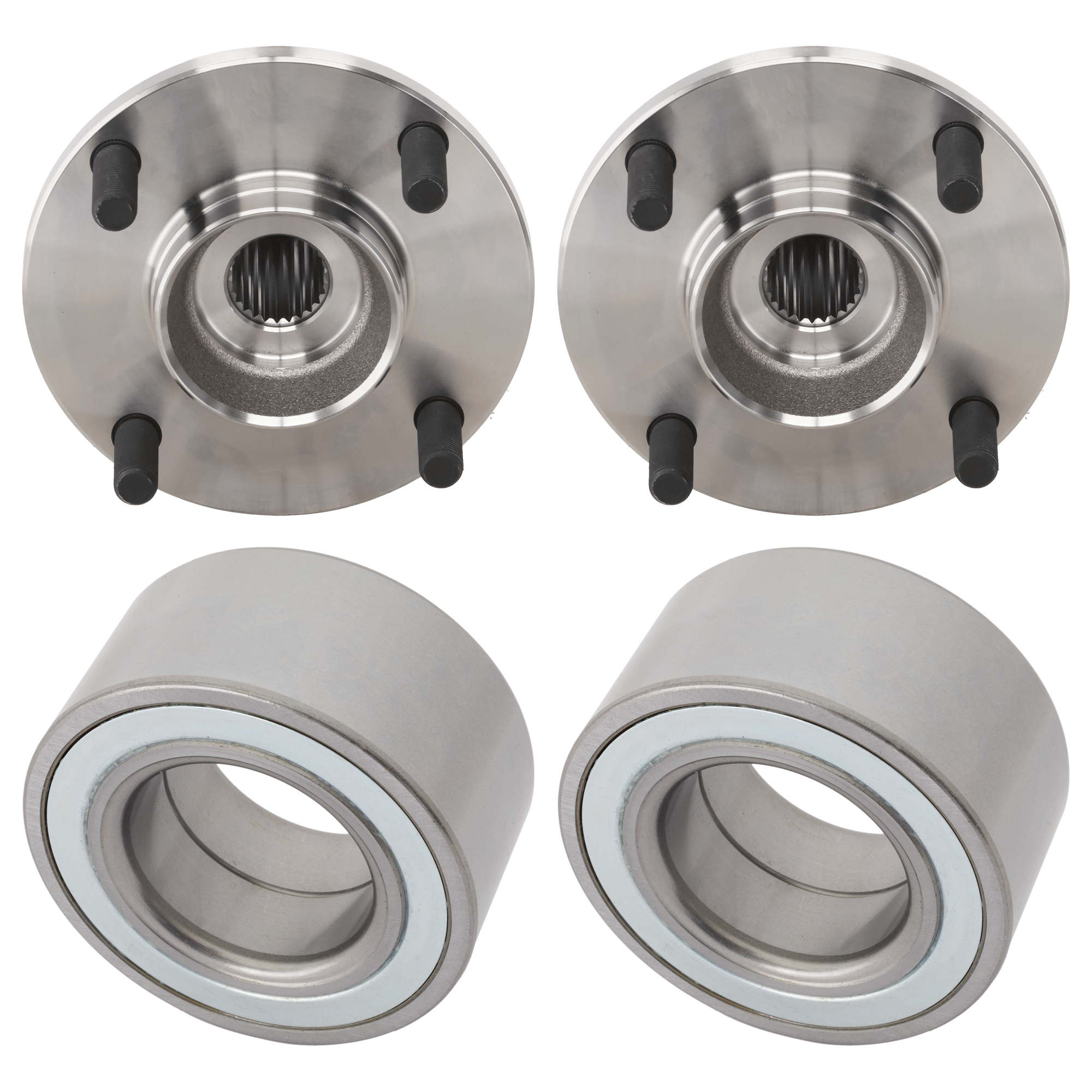 AM SENTRA 00-06 FRONT HUB ASSEMBLY RH AND LH 4 Studs 4 pc Kit Front Wheel Drive w Wheel Bearings SKU KIT J050218-02