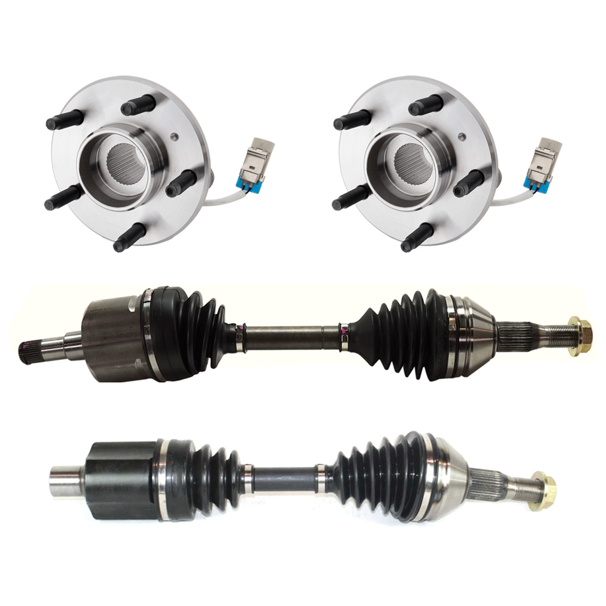 AM CENTURY 00-02 REGAL 98-01 FRONT CV AXLE ASSEMBLY RH AND LH 4 pc Kit SKU KIT J051024 C56 OEM 12429204
