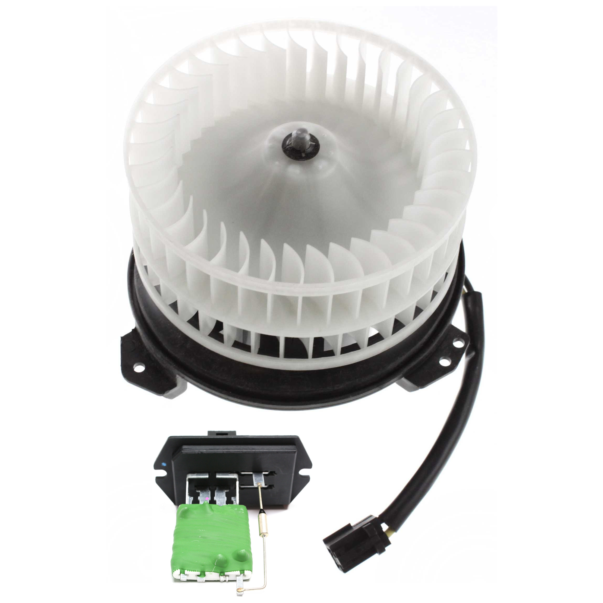 AM CARAVAN 02-07 BLOWER MOTOR 2 pc kit Front with Blower Motor Resistor With Manual Temperature Control SKU KIT J051917-09 OEM 4885475AC 13000-20284-973022-9