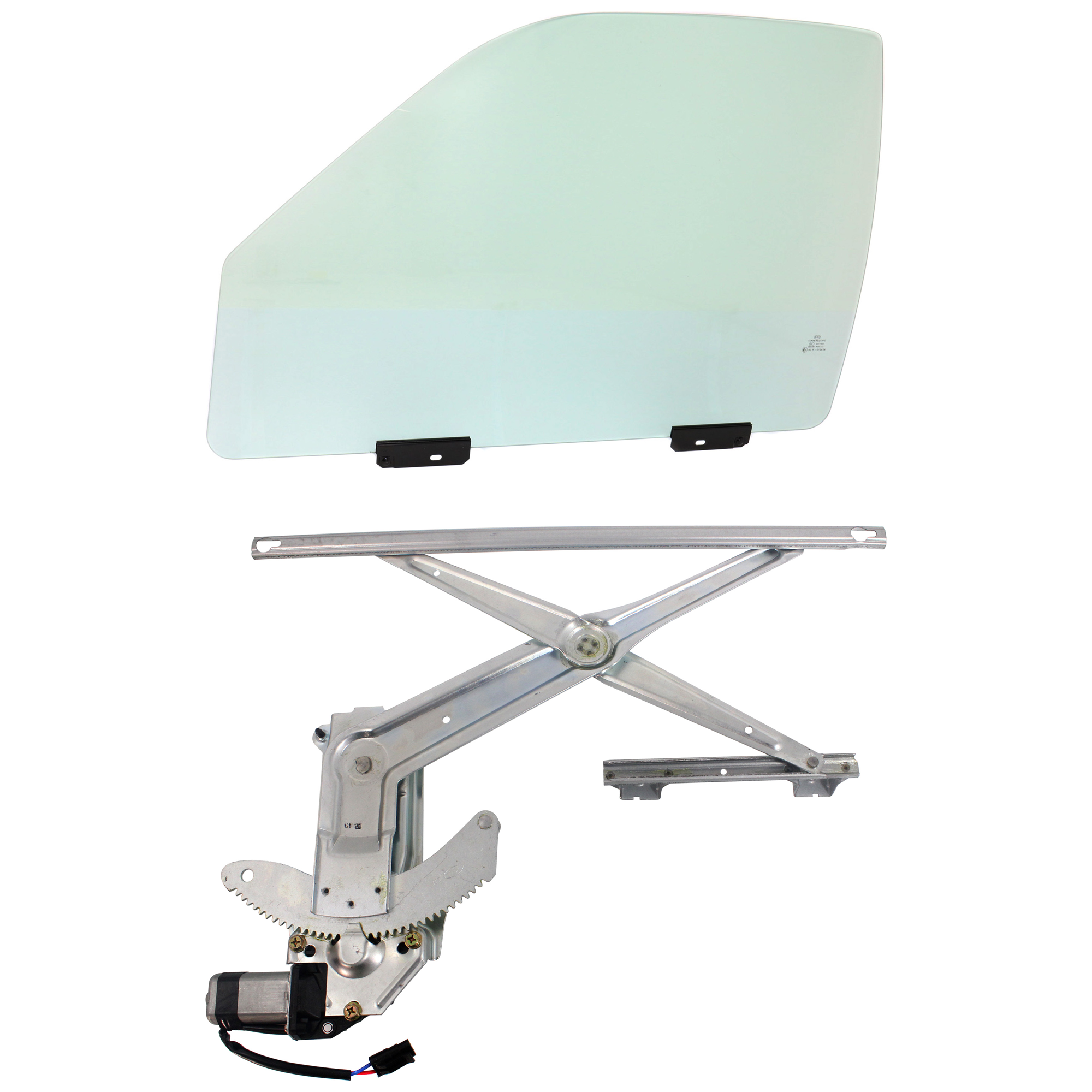 AM DODGE FULL SIZE P U 94-02 FRONT DOOR GLASS LH Green Tint 2 pc Kit with Window Regulator SKU KIT J062817-81 Partslink CH1350103 OEM 55135397AC DD08489GTYN 5515492