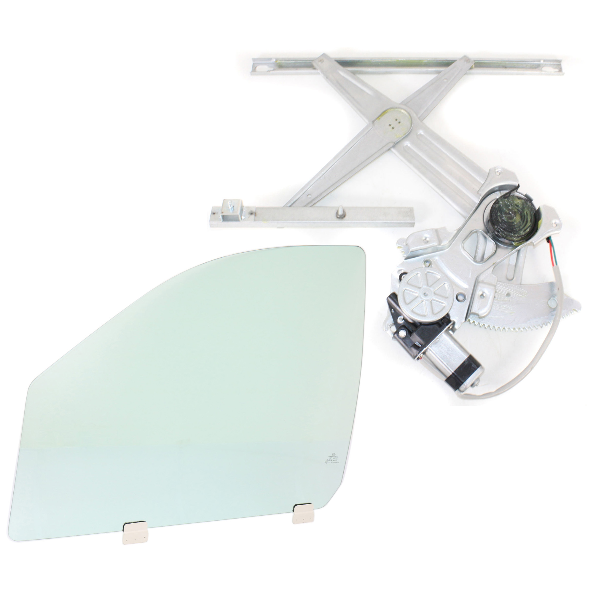 AM DODGE FULL SIZE P U 06-08 FRONT DOOR GLASS LH 2 pc Kit with Window Regulator Extended and Crew Cab With Laminated and Clip SKU KIT J062817-90 Partslink CH1350134 OEM 55277255AB DD10935GTYN 5527559