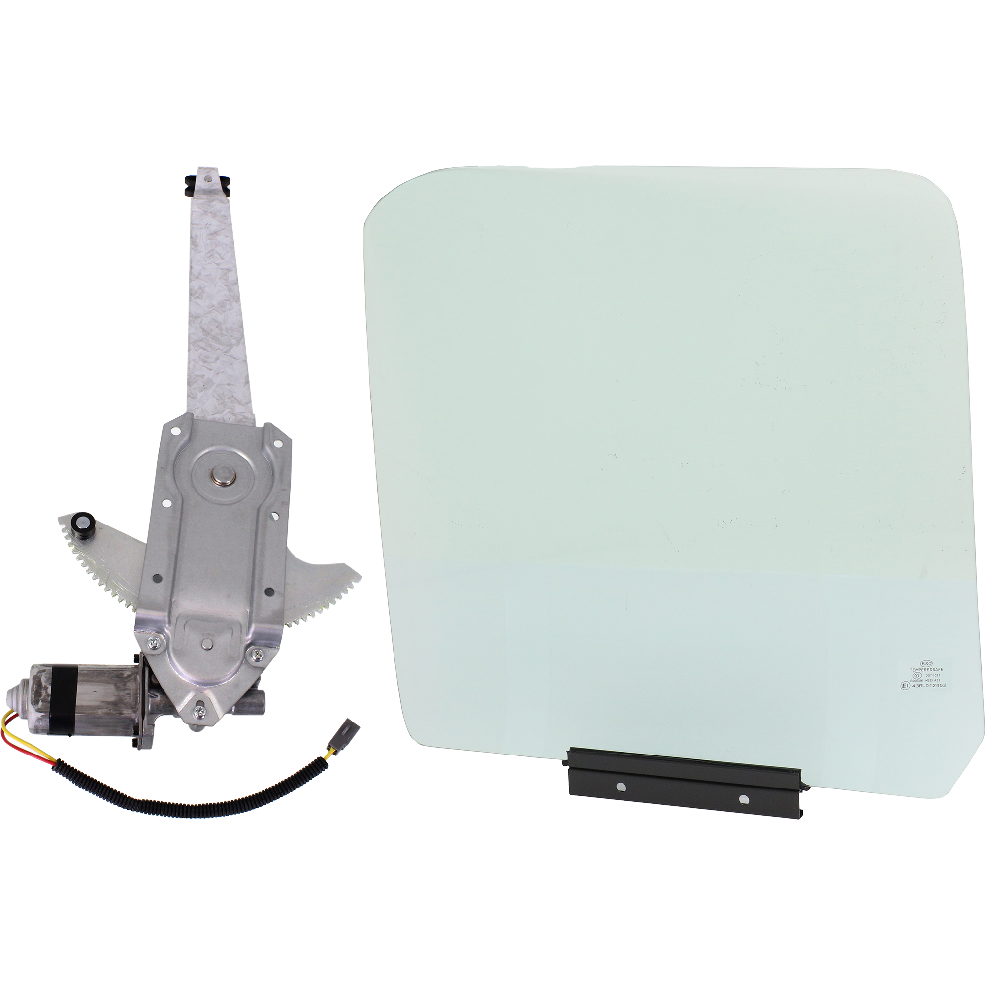 AM F SERIES 87-97 FRONT DOOR GLASS LH 2 pc Kit with Window Regulator SKU KIT J062817-96 OEM F4TZ1521411A DD08492GTYN F3TZ1