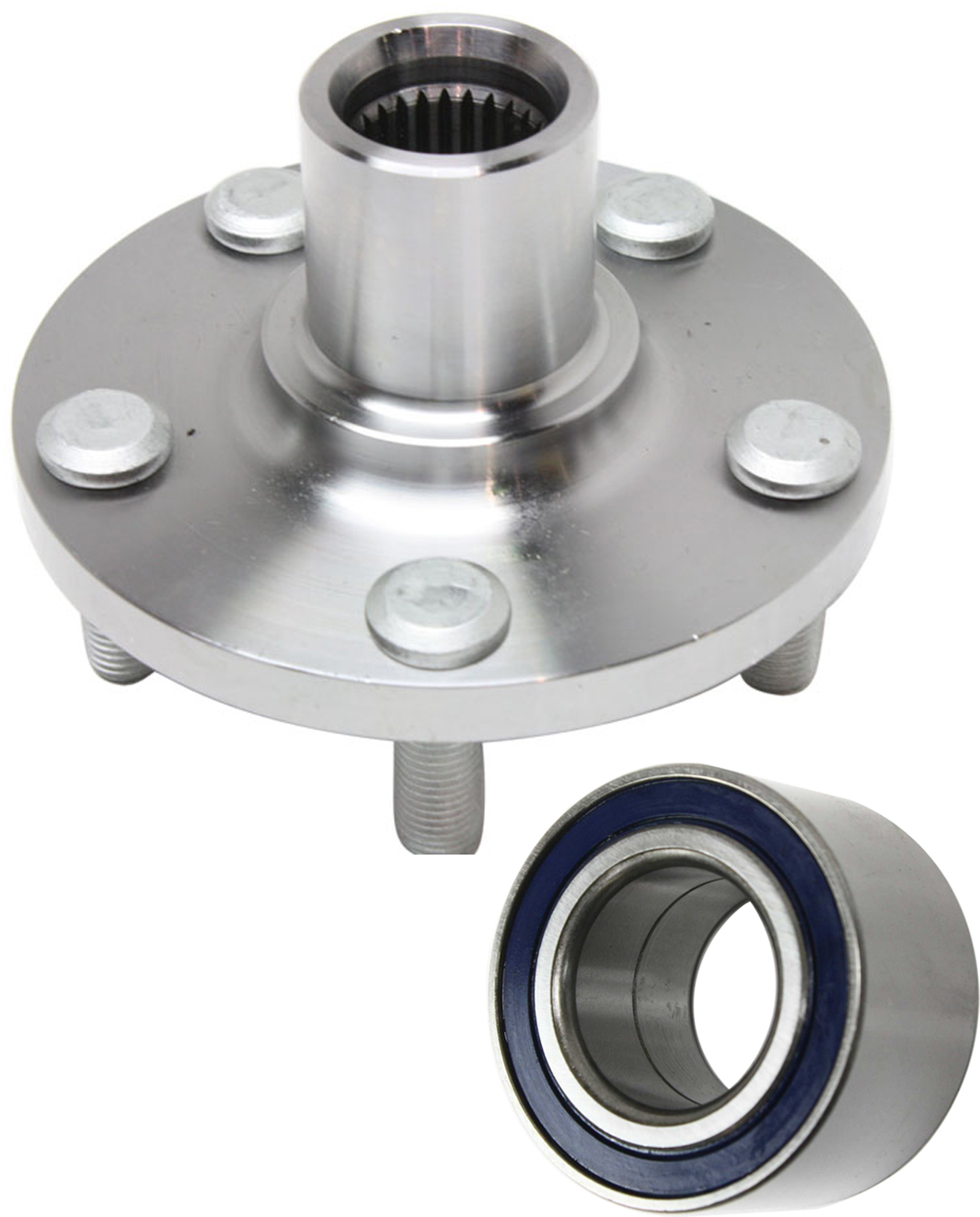AM CELICA 00-05 COROLLA 03-18 FRONT HUB ASSEMBLY RH AND LH 2 pc Kit 5 Lugs 5 x 3.94 in. Bolt Pattern with Wheel Bearing SKU KIT J062916-01
