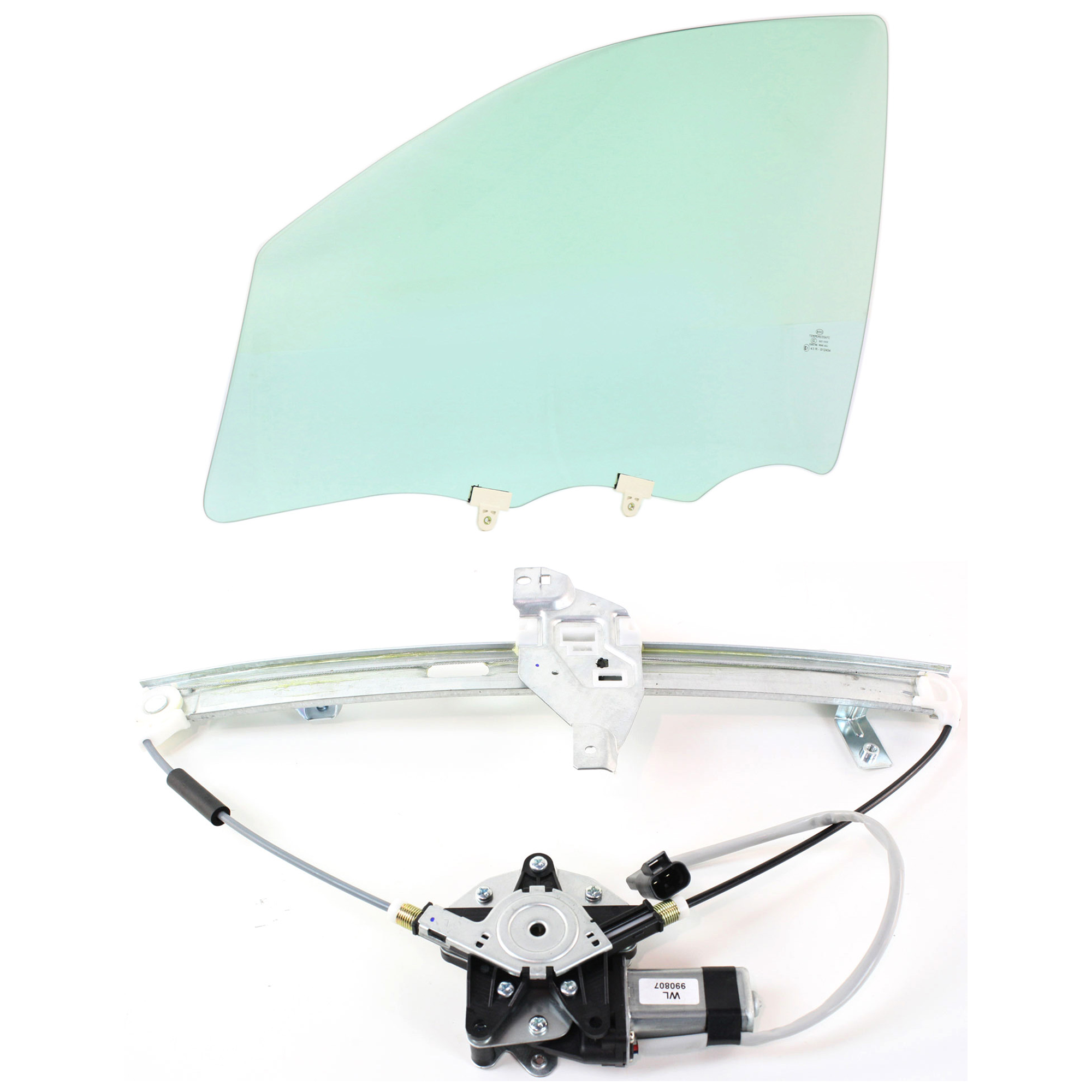 AM IMPALA 06-13 IMPALA LIMITED 14-16 FRONT DOOR GLASS LH 2 pc Kit Green Tint Power w Motor w Clip 4 Door SKU KIT J062917-58 Partslink GM1350157 OEM 10338539 DD11059GTYN 22894021