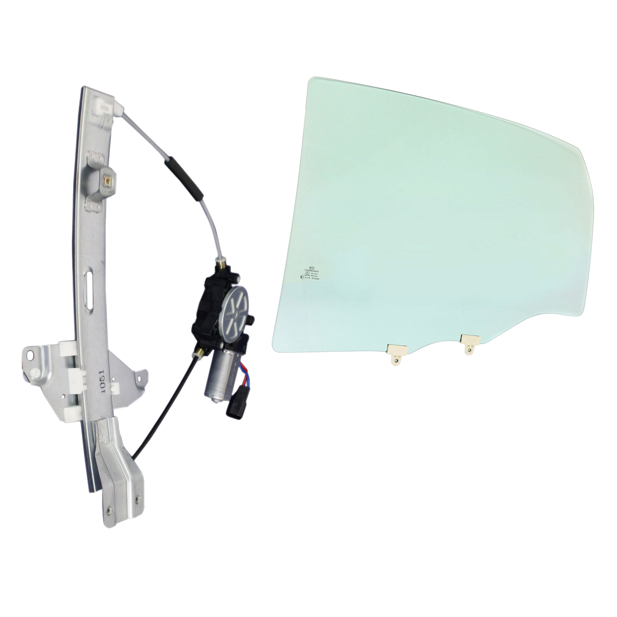 AM IMPALA 06-13 IMPALA LIMITED 14-16 REAR DOOR GLASS LH 2 pc Kit Green Tint with Window Regulator SKU KIT J062917-61 Partslink GM1550117 OEM 20961198 DD11061GTYN 25799129