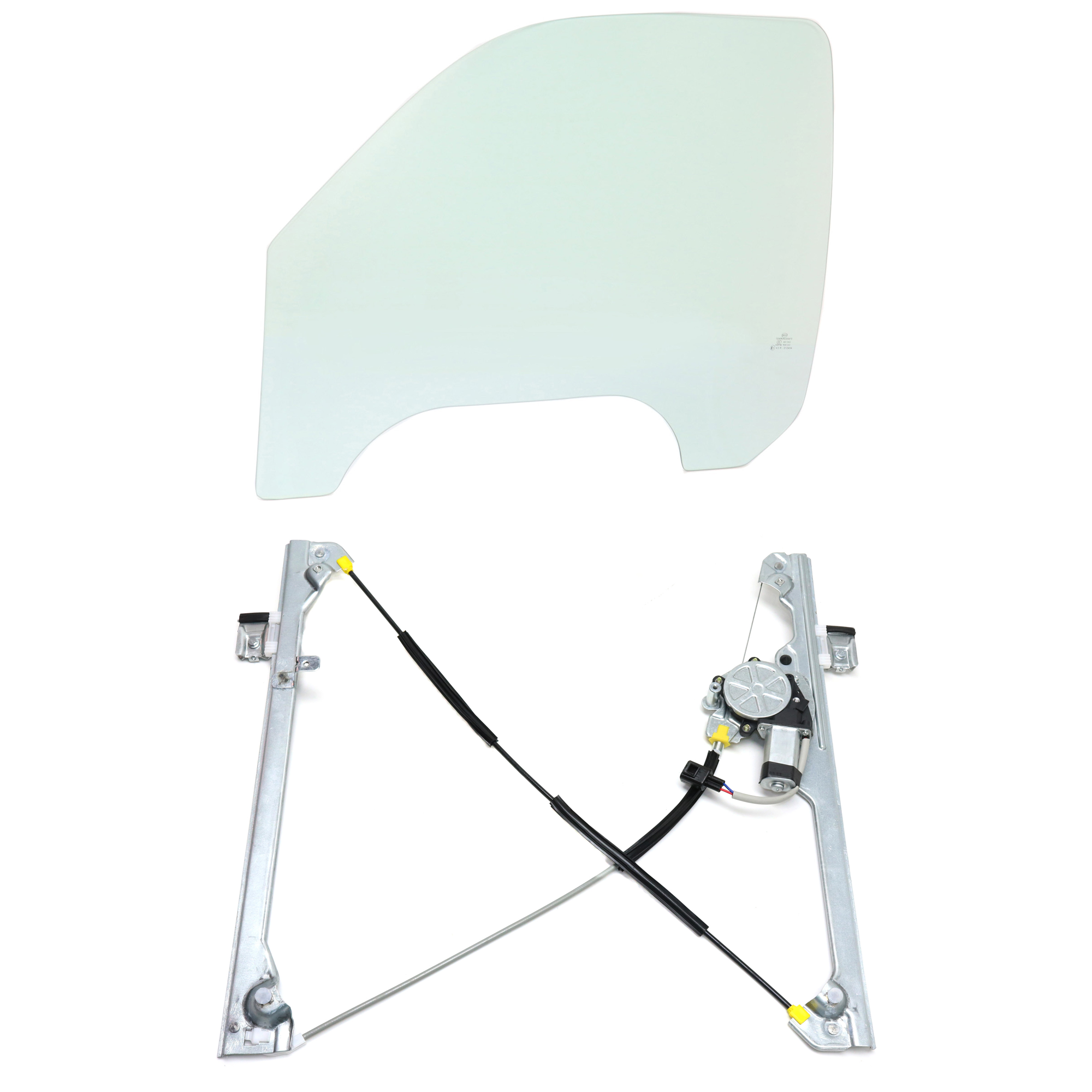 AM SILVERADO 99-06 TAHOE 00-06 FRONT DOOR GLASS LH 2 pc Kit with Window Regulator SKU KIT J062917-82 Partslink GM1350110 OEM 15891714 DD09480GTNN 19120846