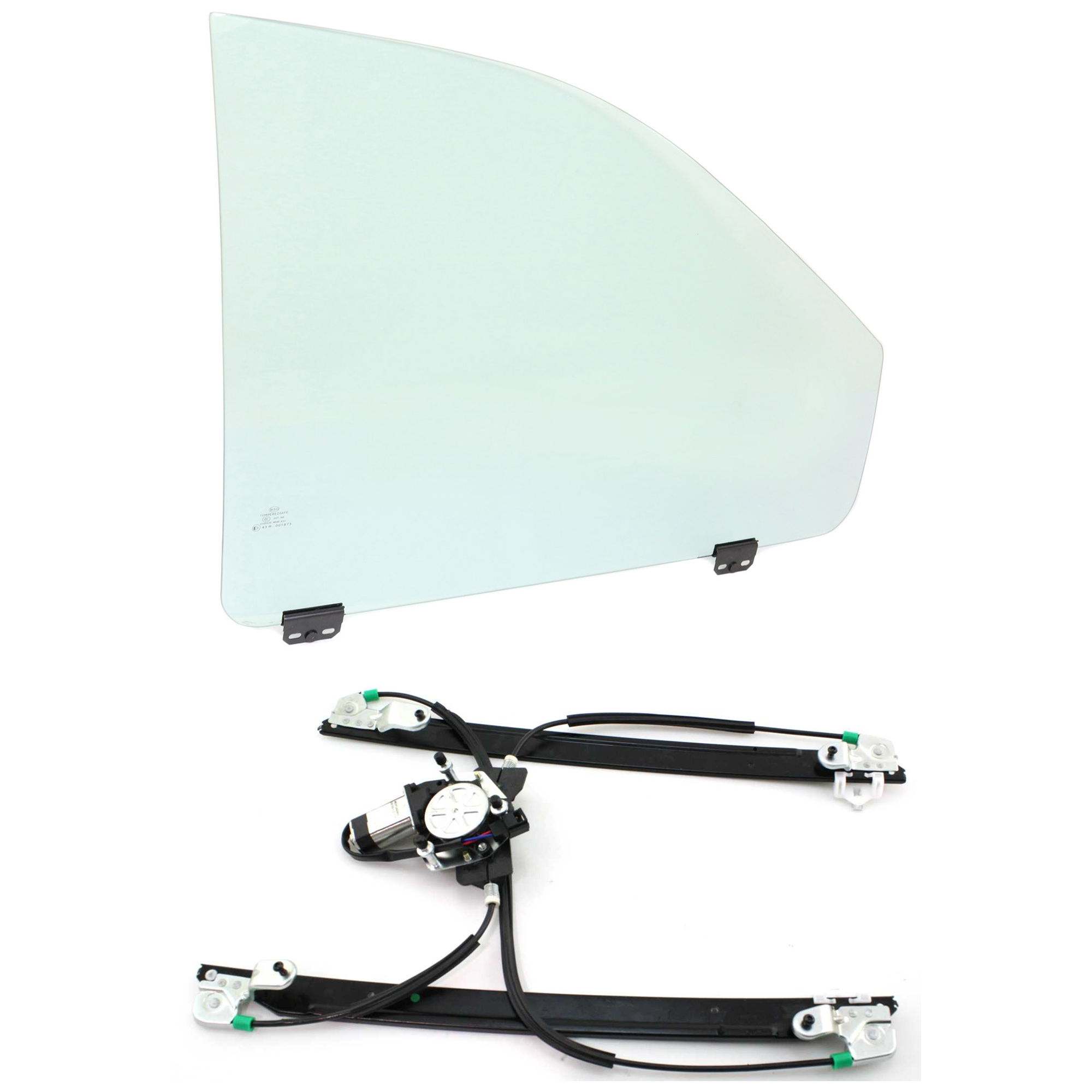 AM CARAVAN GRAND CARAVAN TOWN COUNTRY 01-03 FRONT DOOR GLASS RH 2 pc Kit 4 Door Mini Passenger Van with Window Regulator SKU KIT J062917-98 Partslink CH1351126 OEM 4717814AA DD09825GTYN DD09827G