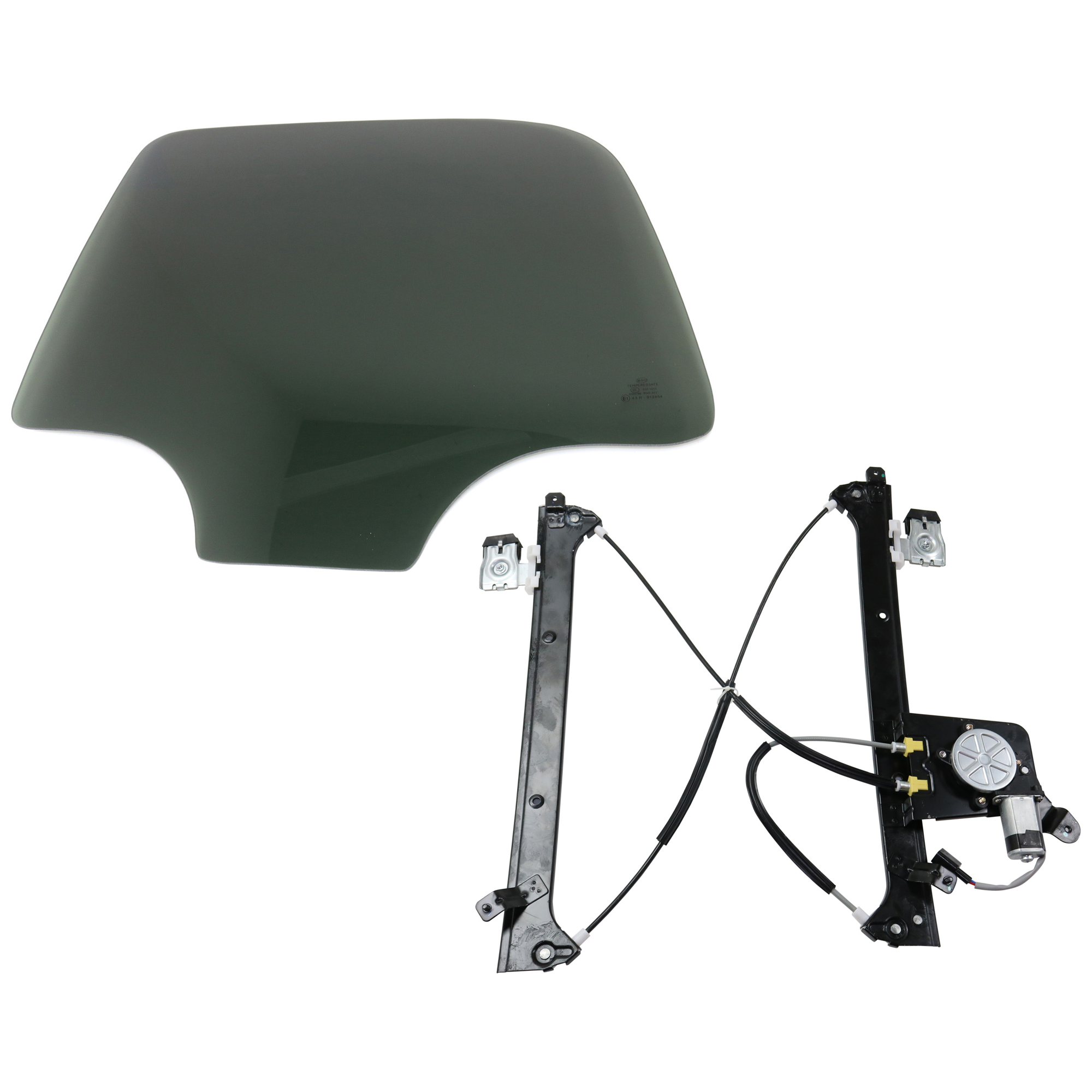 AM YUKON XL 1500-2500-00-06 REAR DOOR GLASS LH 2 pc Kit with Window Regulator w Privacy Tint SKU KIT J063017-06 Partslink GM1550114 OEM 15181071 DD09739YPNN 19301981