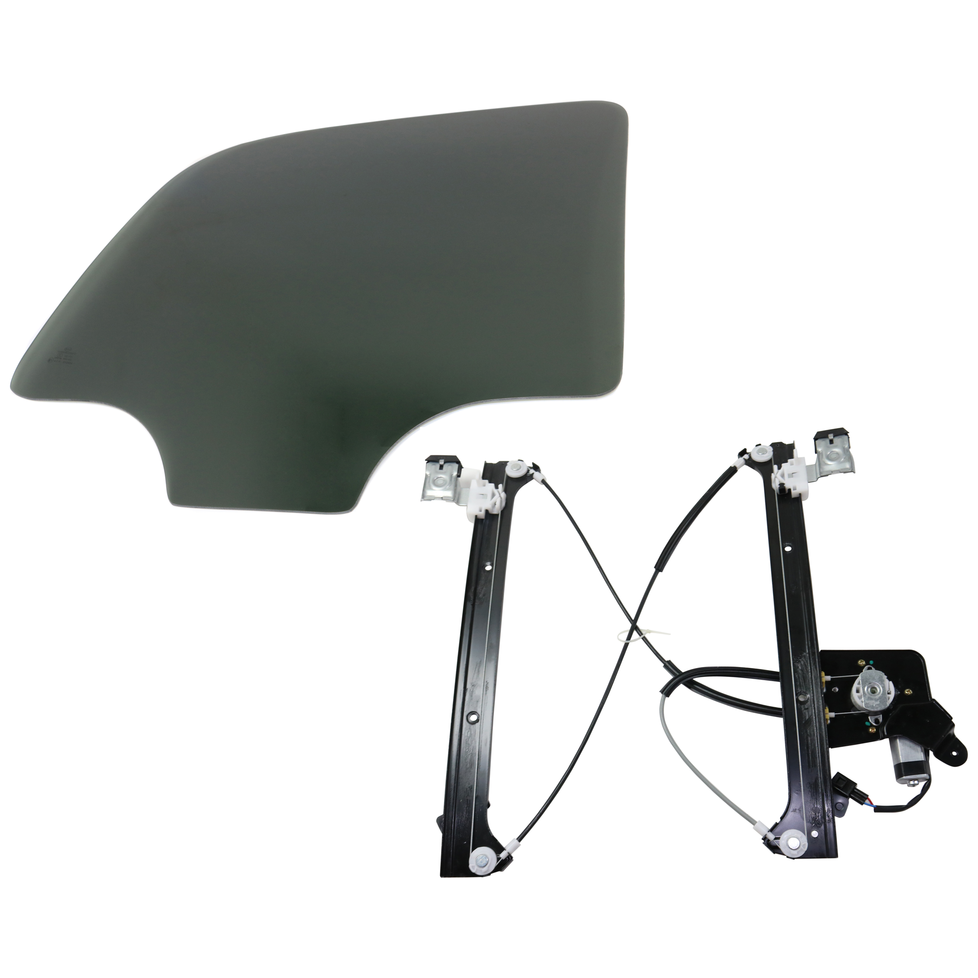 AM YUKON XL 1500-2500-00-06 REAR DOOR GLASS RH 2 pc Kit with Window Regulator w Privacy Tint SKU KIT J063017-07 Partslink GM1551114 OEM 15181072 DD09738YPNN 19301980