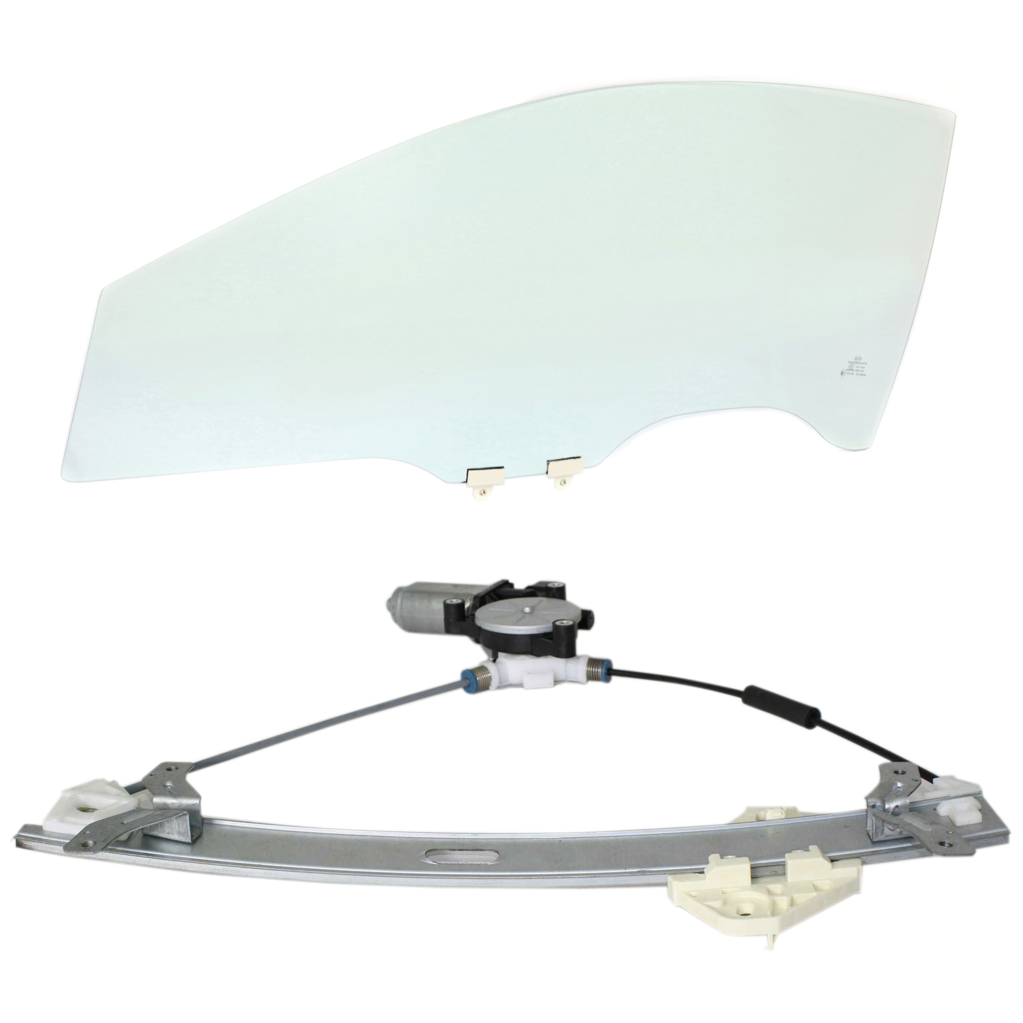 AM ACCORD 03-07 FRONT DOOR GLASS LH Clear 2 pc kit Coupe SKU KIT J063017-18 Partslink HO1350117 OEM 73350SDNA00 FD21827GTYN 72250S