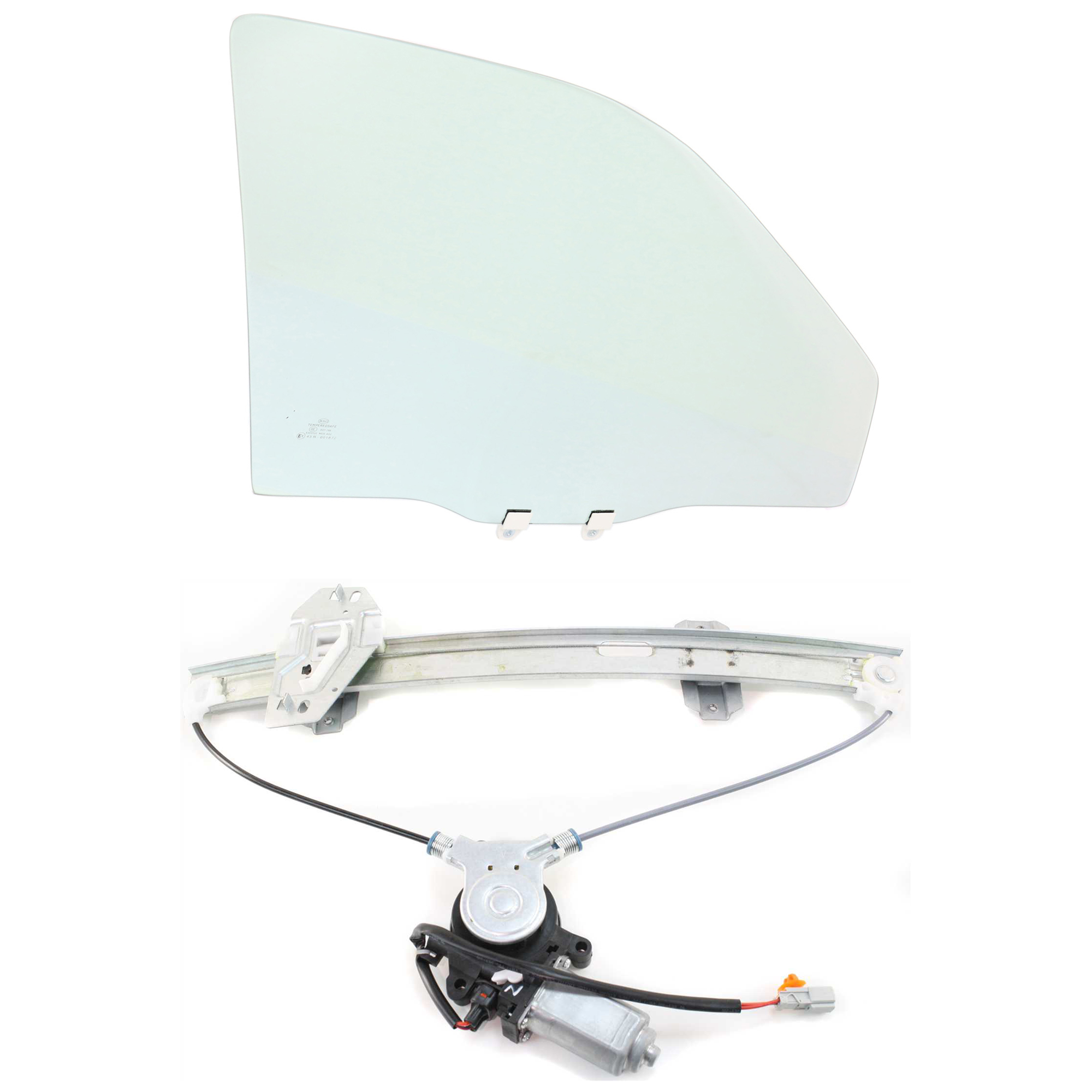 AM CIVIC 96-00 FRONT DOOR GLASS RH Green Tint 2 pc Kit with Window Regulator SKU KIT J063017-37 Partslink HO1351118 OEM 73300SNAA01 FD05577GTYN 72210S