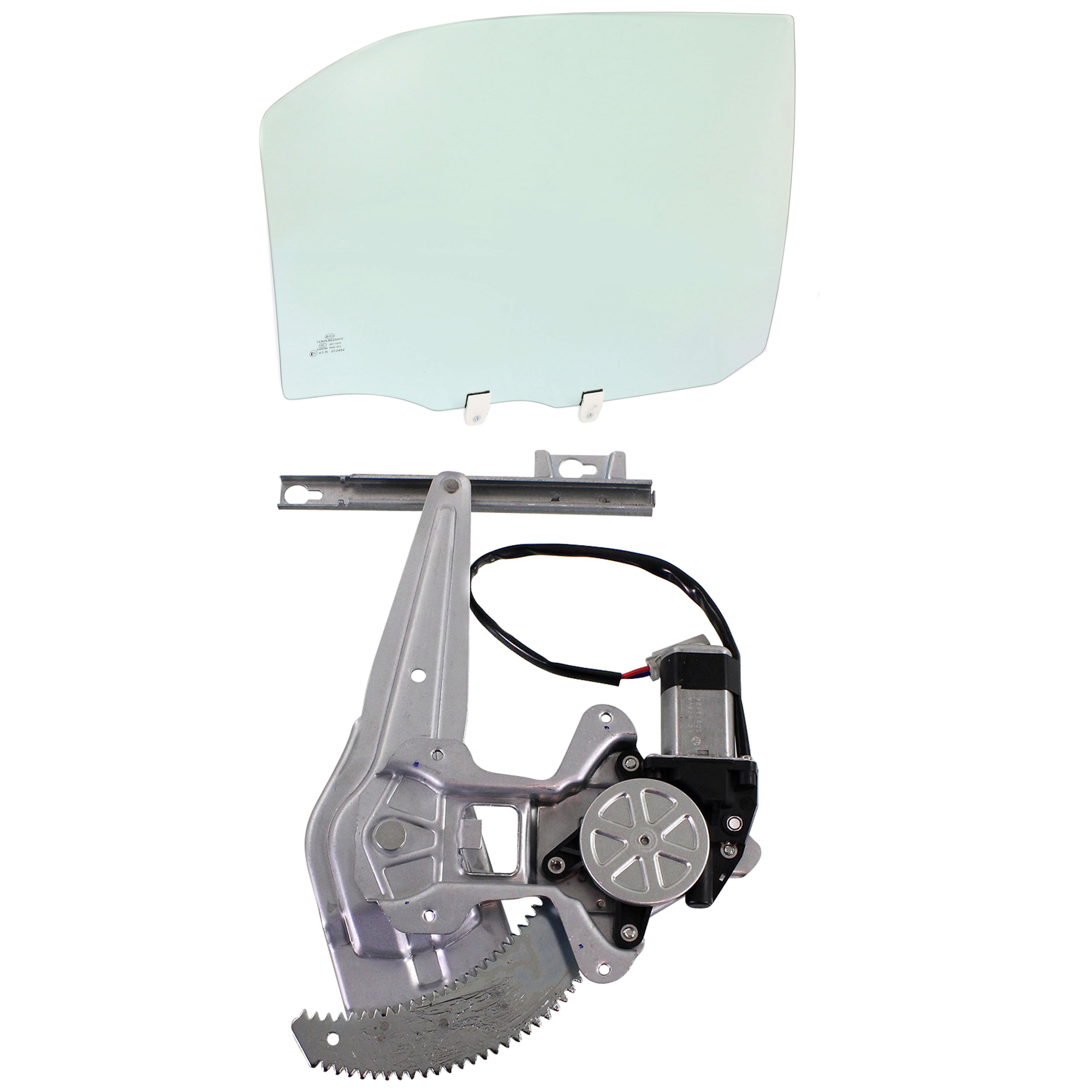 AM CIVIC 96-00 REAR DOOR GLASS RH Green Tint 2 pc Kit with Window Regulator SKU KIT J063017-43 Partslink HO1551114 OEM 73400S01A00 FD05579GTYN 73400S