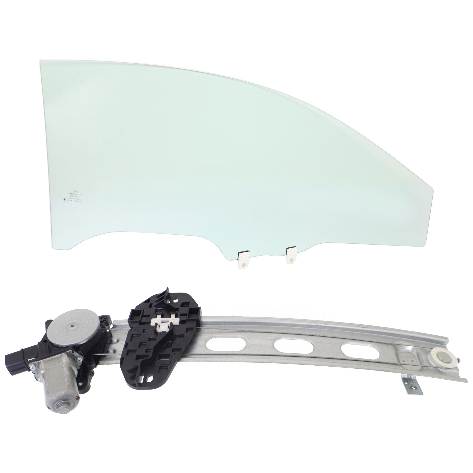 AM CIVIC 06-11 FRONT DOOR GLASS RH 2 pc Kit Coupe with Window Regulator SKU KIT J063017-61 Partslink HO1351152 OEM 73300SVAA00 FD22688GTYN 72210S